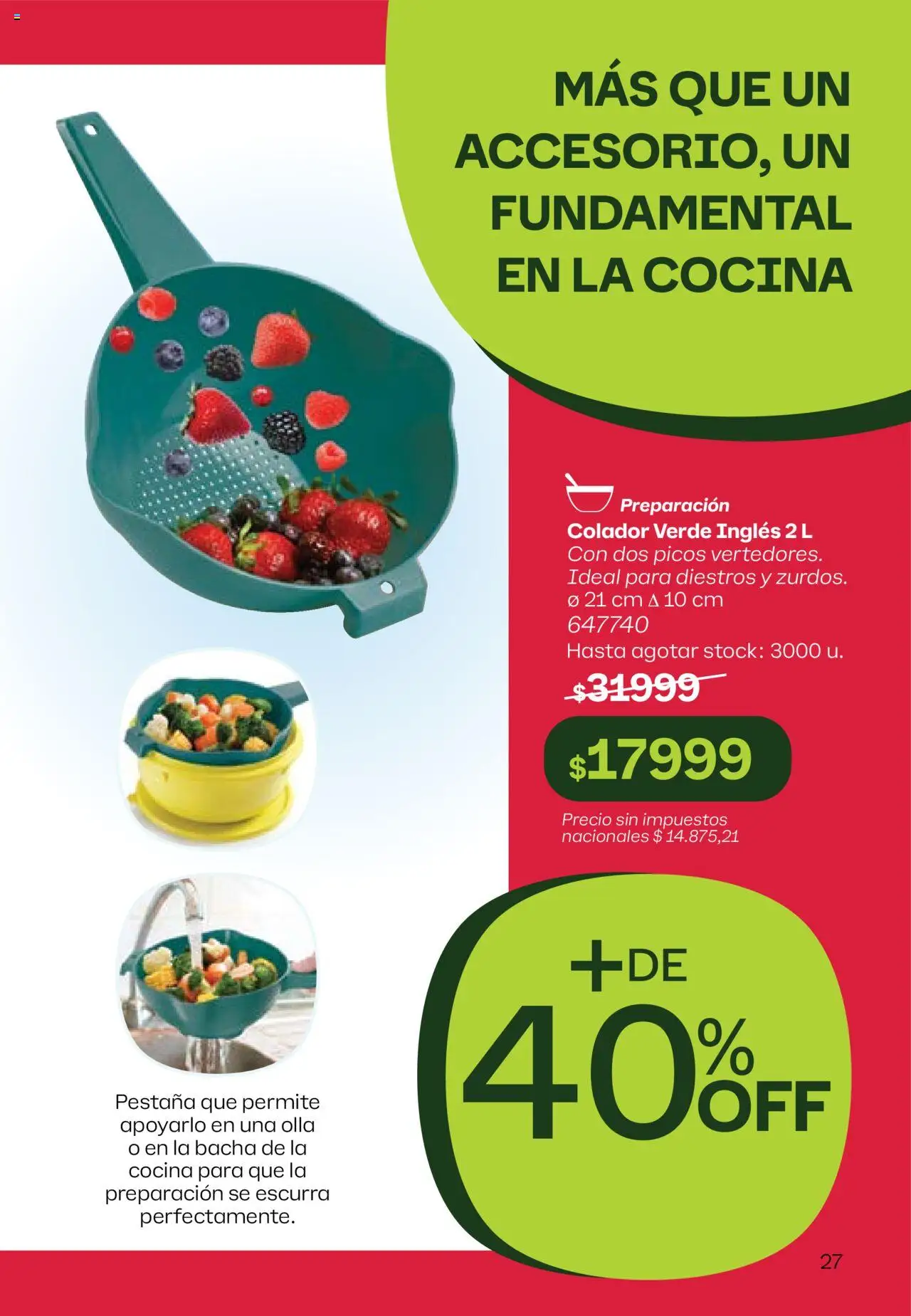 Tupperware Folleto │ válido desde el 11.08.2025 | Página: 28 | Productos: Cocina, Olla, Bacha, Colador