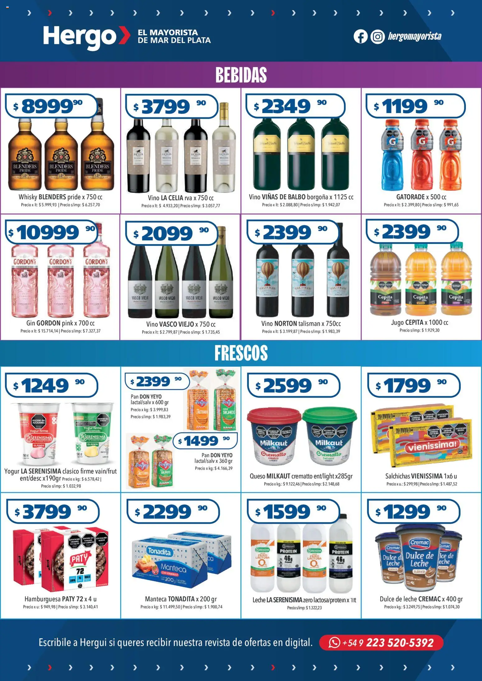 Hergo catálogo │ válido desde el 12.11.2025 | Página: 3 | Productos: Dulce de leche, Manteca, Yogur, Vino