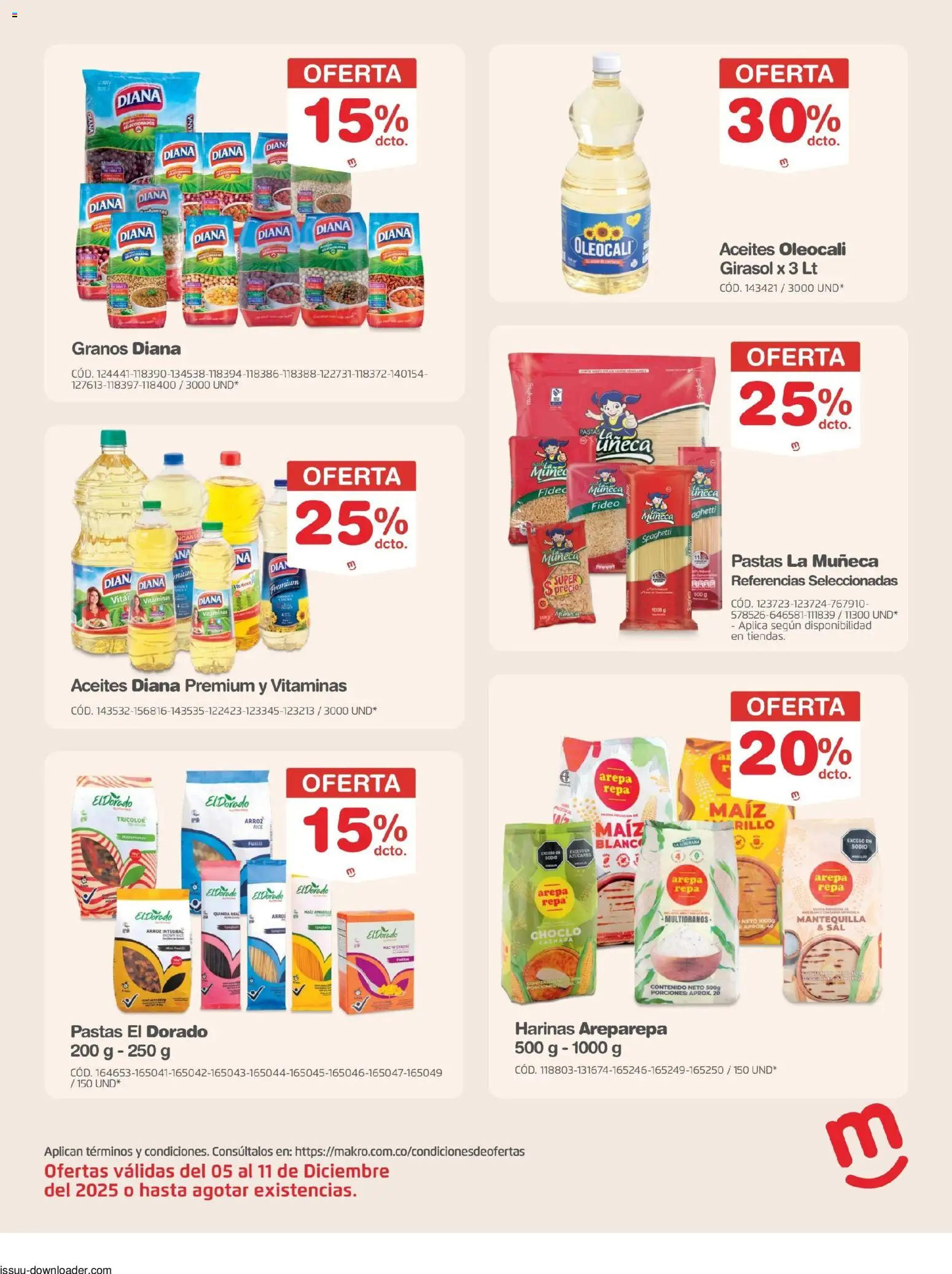 Makro revista - valida desde el 05.12.2025 | Página: 13 | Productos: Arroz, Pasta, Arepa, Vitaminas