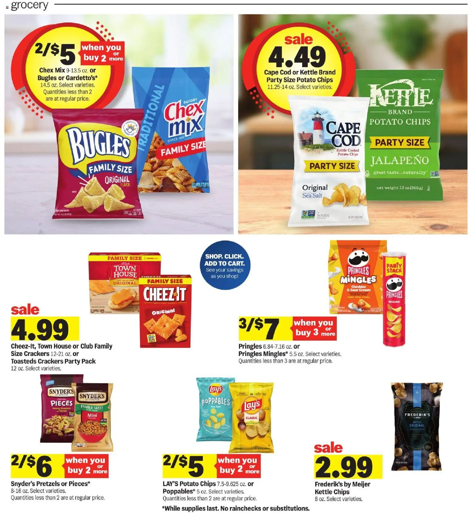 Meijer Weekly Ad - MI - valid from 18.03.2026 | Page: 11 | Products: Sour cream, Chips, Cream, Kettle