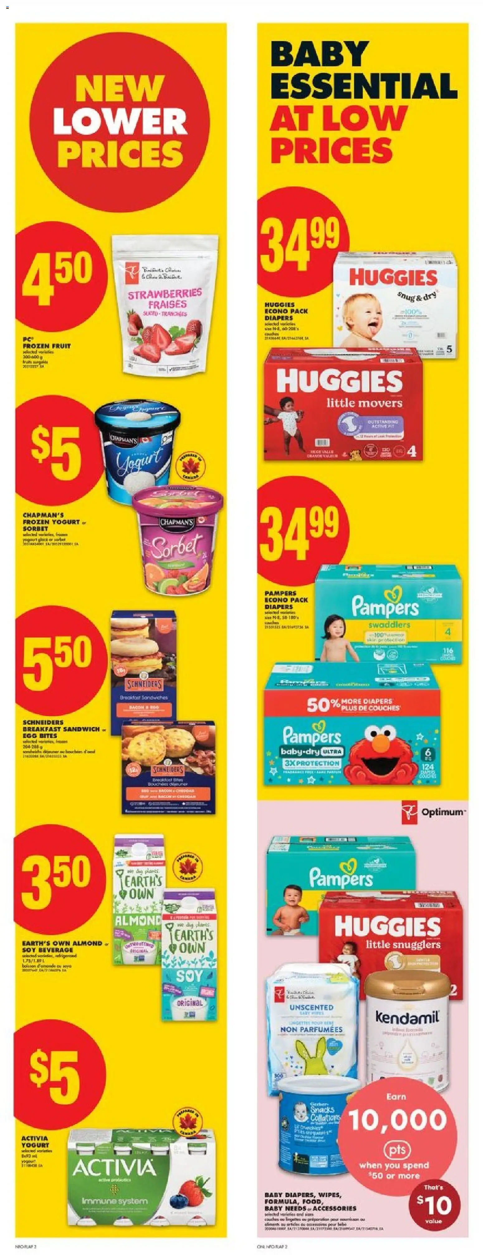 No Frills flyer valid from 19.02.2026 | Page: 2 | Products: Strawberries, PC, Yogurt