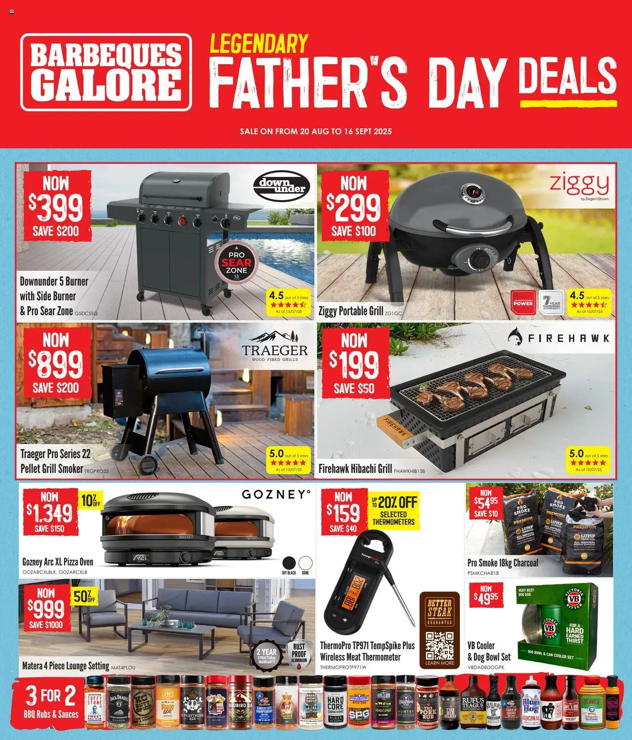 Barbeques Galore catalogue - valid from 20.08.2025 | Page: 1 | Products: Mustard, Wood, Steak, Grill