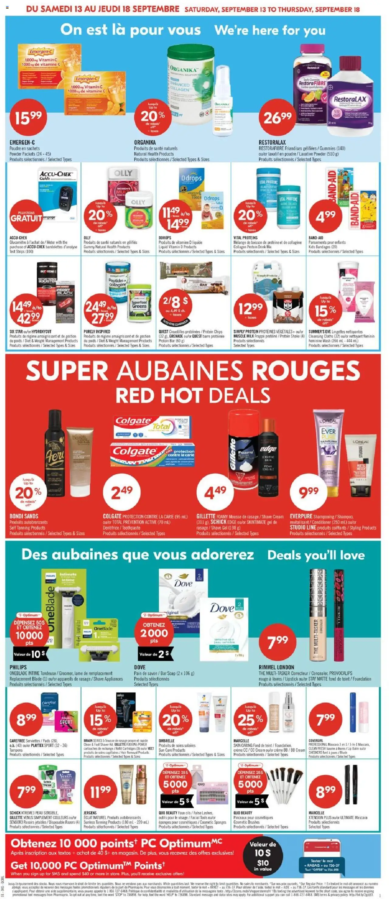 Pharmaprix flyer valid from 13.09.2025 | Page: 8 | Products: Powder, CC cream, Blush, Toothpaste