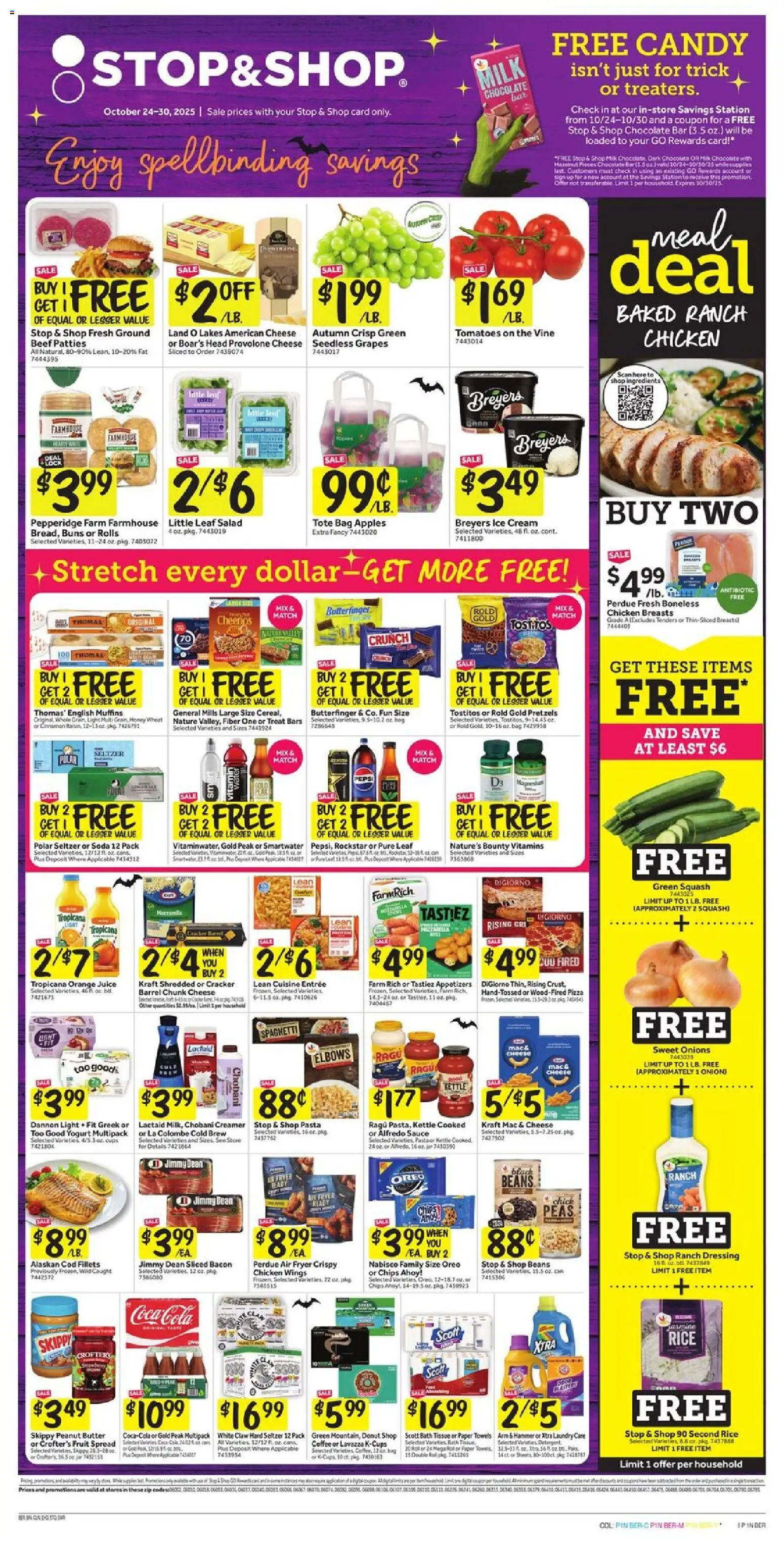 Stop & Shop Weekly Ad - valid from 24.10.2025 | Page: 1 | Products: Bath, Butter, Coffee, Cream