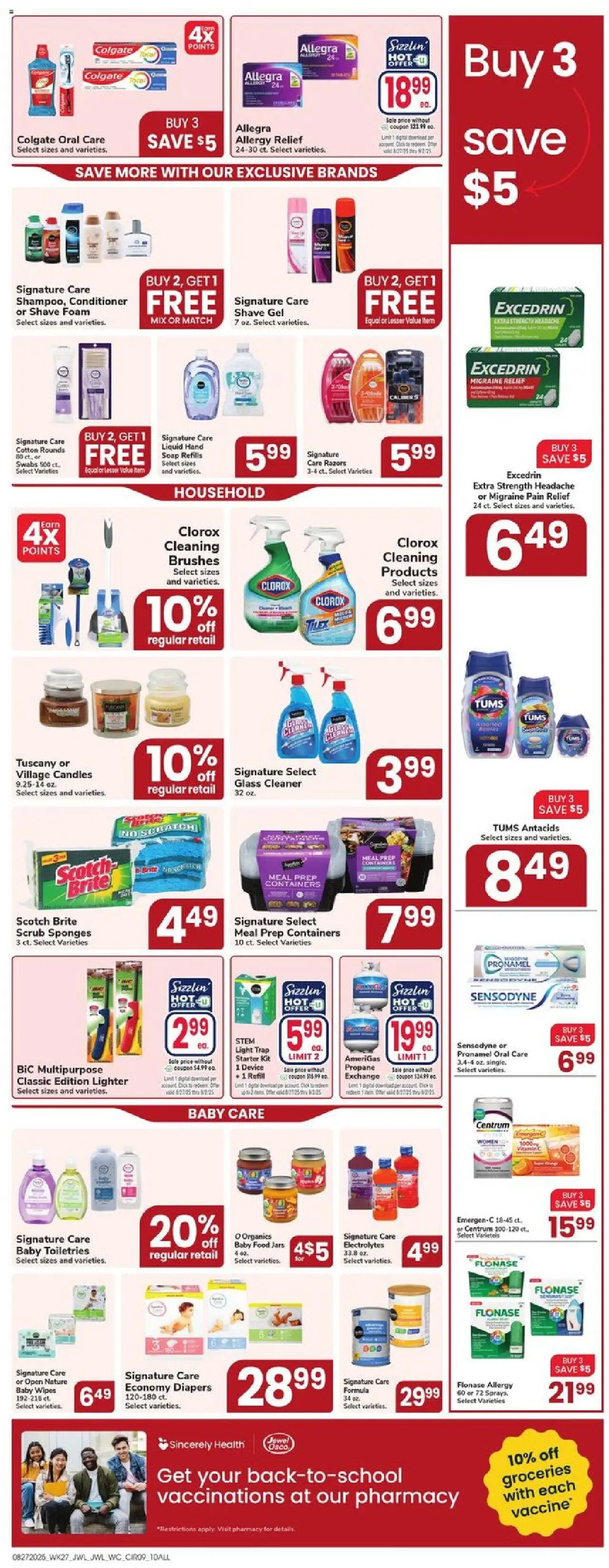 Jewel Osco Weekly Ad - IN - valid from 27.08.2025 | Page: 9 | Products: Brushes, Conditioner, Soap, Starter