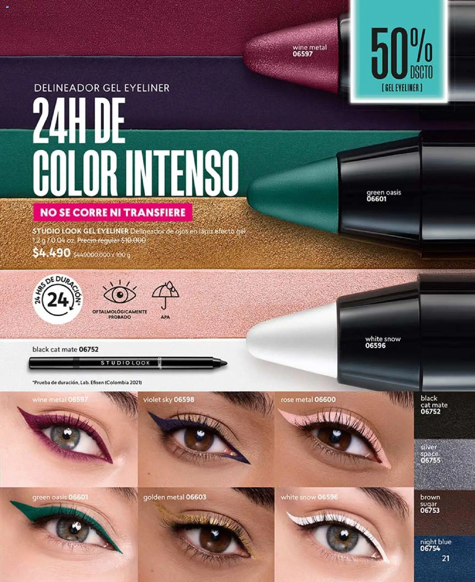 Catálogo CyZone Campaña 6 │ válido desde el 01.04.2026 | Página: 21 | Productos: Mate, Delineador de ojos, Delineador