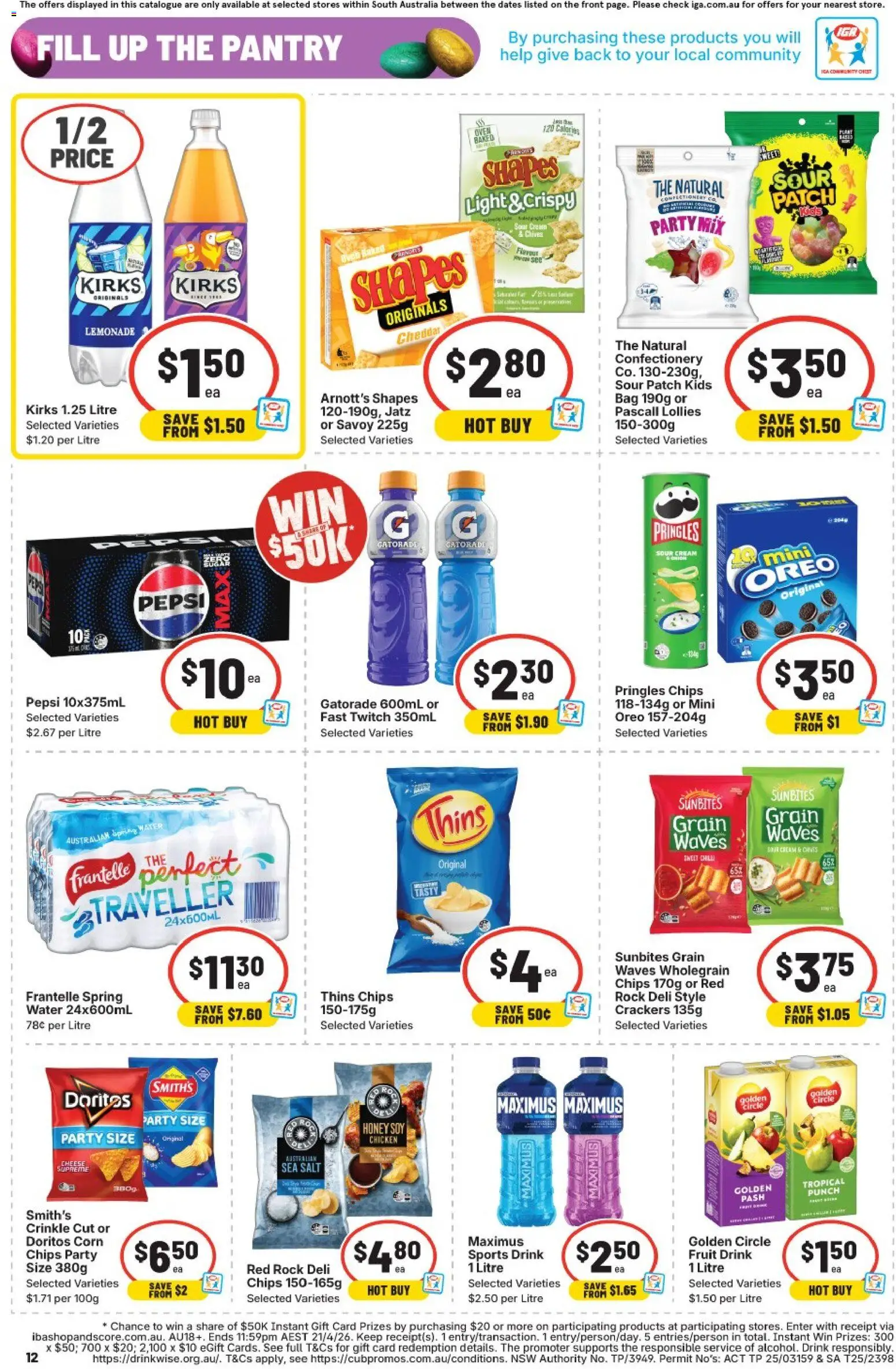 IGA catalogue - valid from 18.03.2026 | Page: 8 | Products: Honey, Cream, Water, Salt