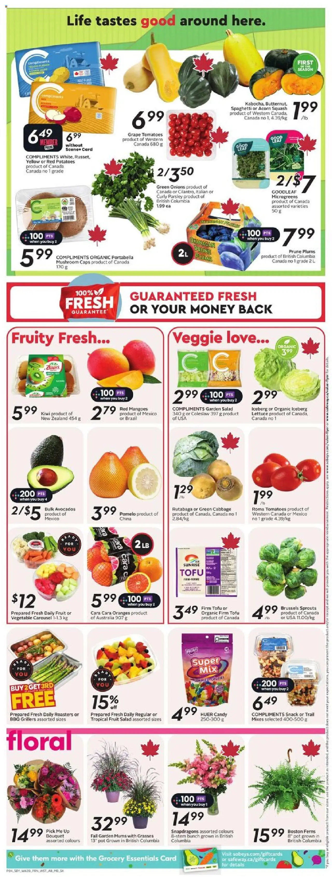 Safeway flyer valid from 11.09.2025 | Page: 7 | Products: Kiwi, Potatoes, Oranges, Tomatoes