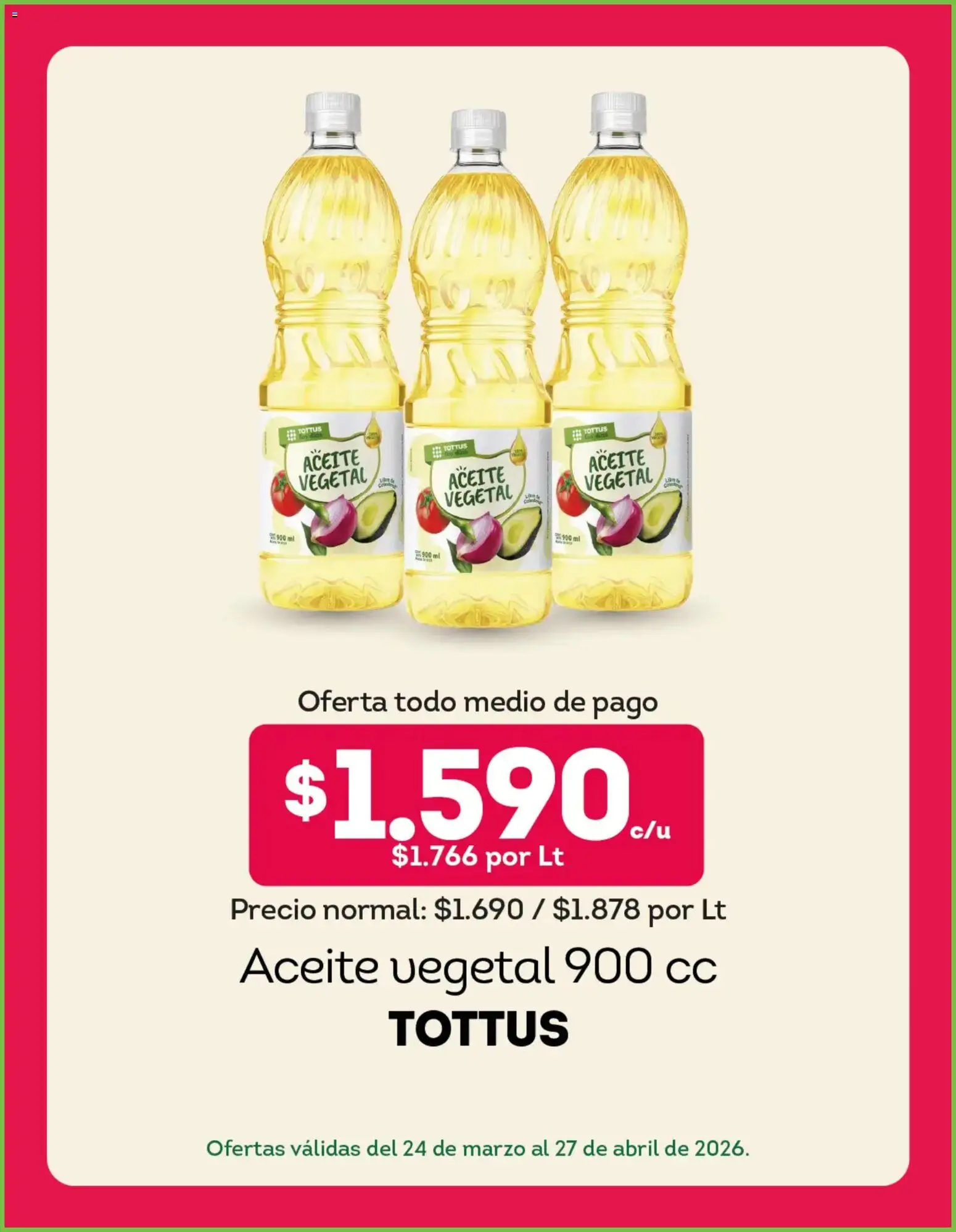 Tottus ofertas  │ válido desde el 23.03.2026 | Página: 6 | Productos: Aceite