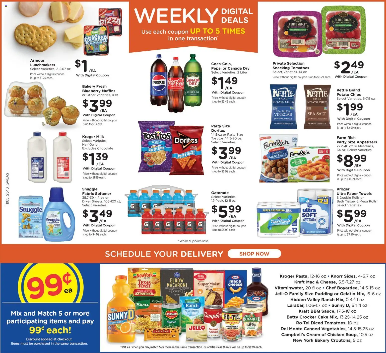Kroger Ad - valid from 28.11.2025 | Page: 2 | Products: Vinegar, Fabric softener, Pasta, Salt