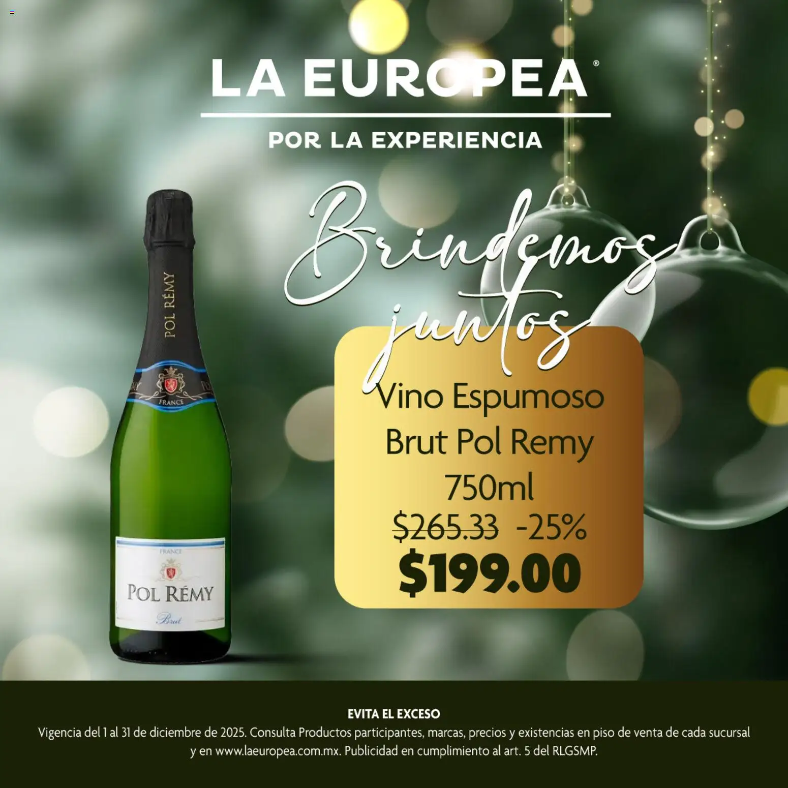 Nuevas ofertas de La Europea válidas en toda la República Mexicana desde el 01.12.2025. ¡Encuentra las mejores ofertas en La Europea catálogo Pol Rémy! | Página: 1 | Productos: Vino
