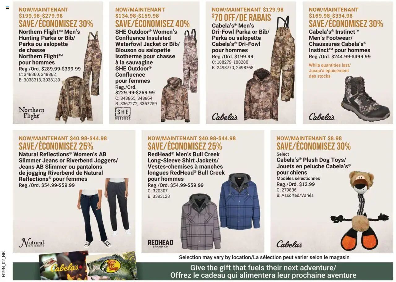 Cabelas flyer valid from 18.09.2025 | Page: 2 | Products: Jeans, Shirt, Jacket