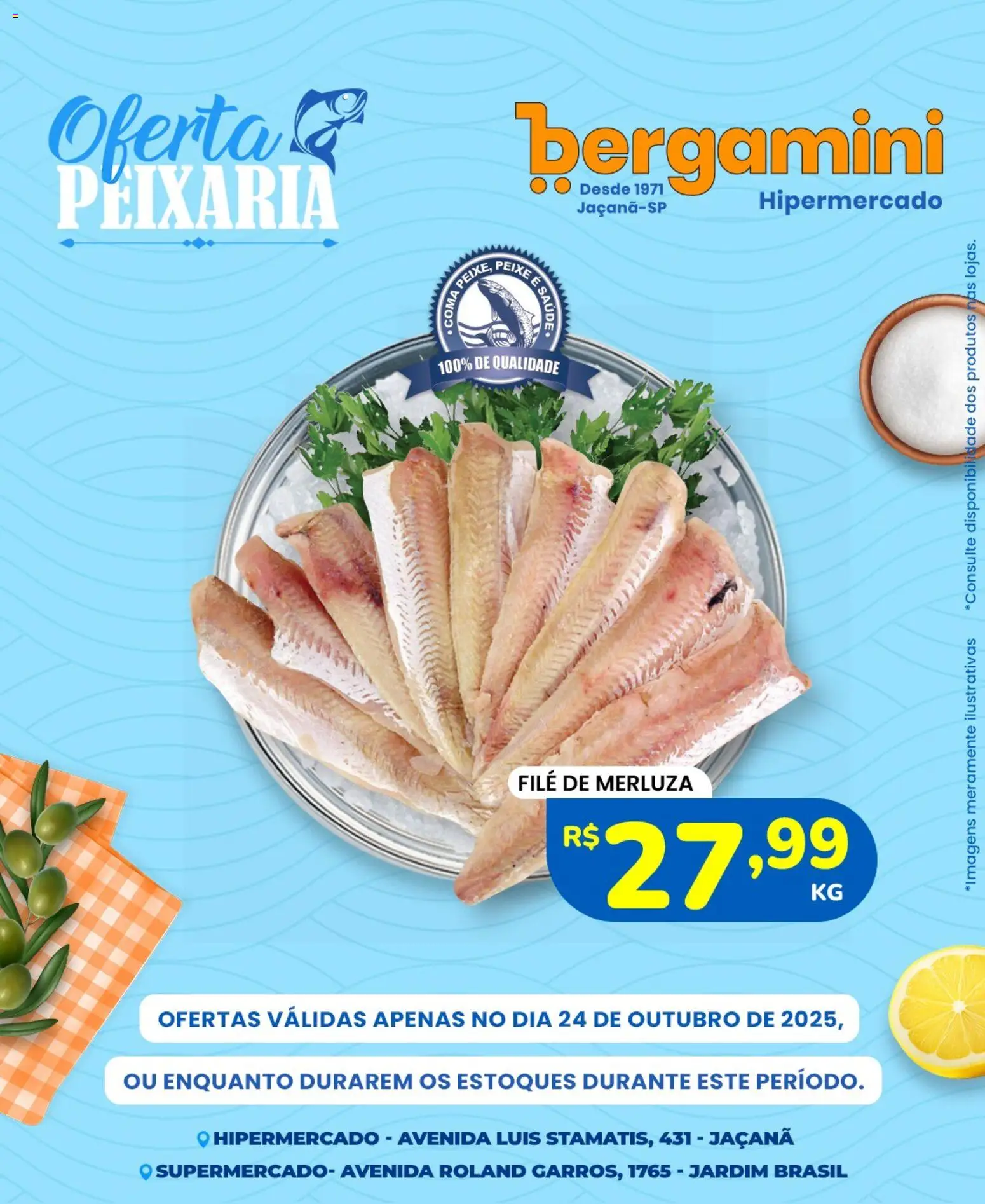 Supermercado Bergamini Folheto - válido de 24.10.2025 | Página: 9 | Produtos: Peixe