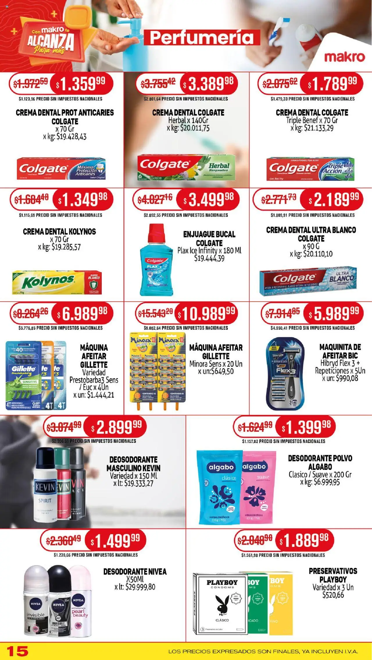 Makro ofertas │ válido desde el 18.09.2025 | Página: 15 | Productos: Polvo, Desodorante, Enjuague bucal, Té