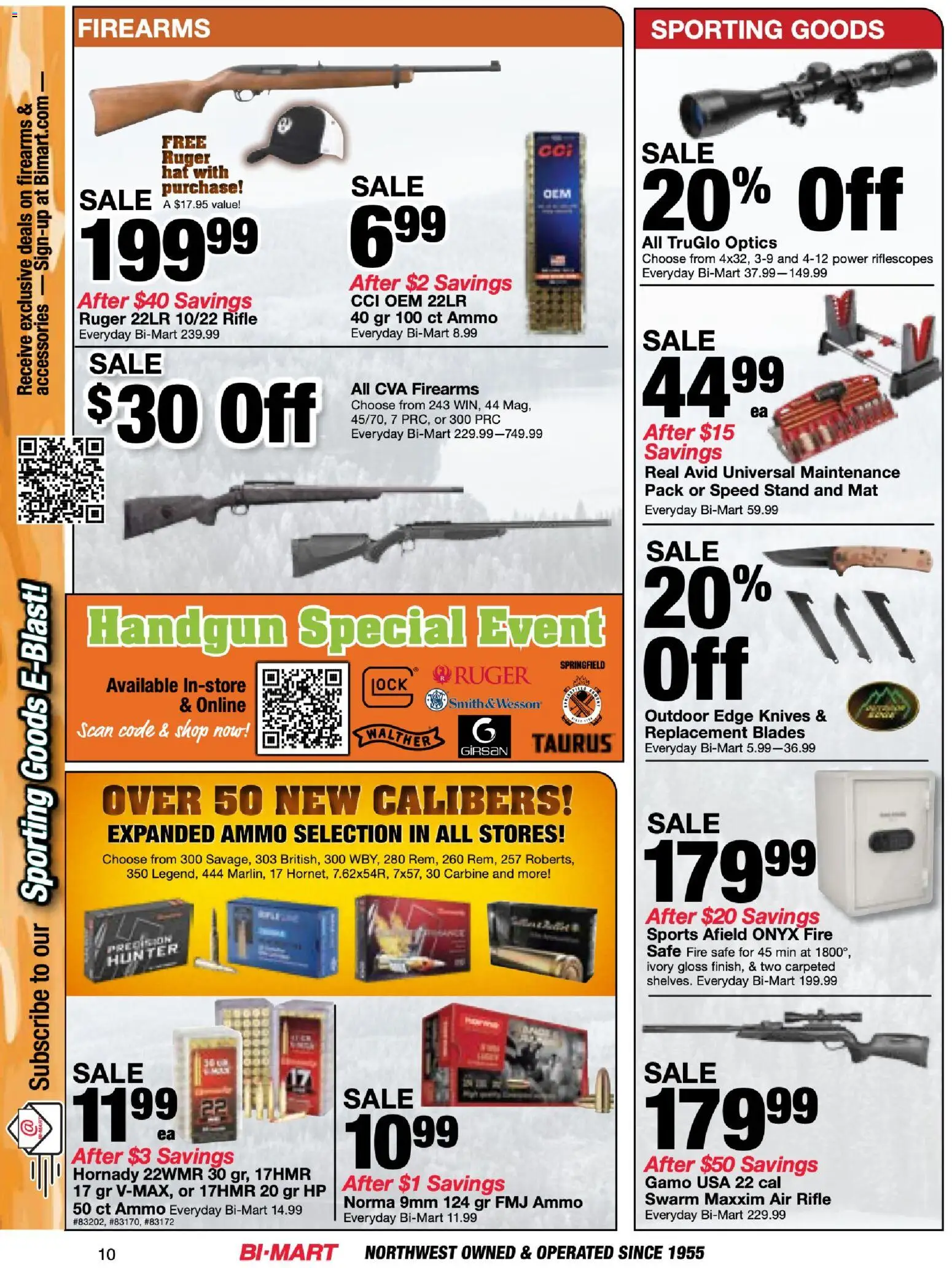 Bi-Mart Membership Savings Book - valid from 11.11.2025 | Page: 10 | Products: Safe, Hat, Ammo, Handgun