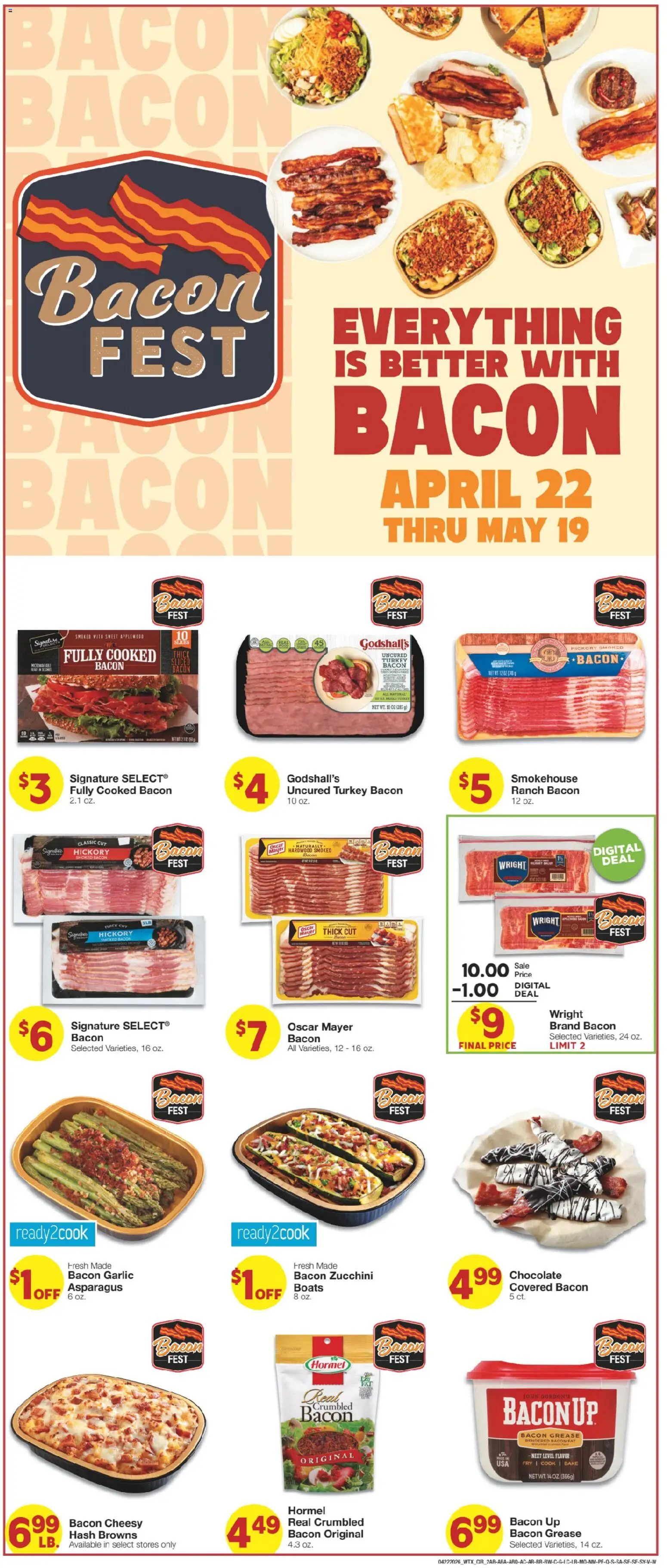 United Supermarkets Weekly Ad - valid from 22.04.2026 | Page: 2 | Products: Asparagus, Zucchini, Chocolate, Garlic