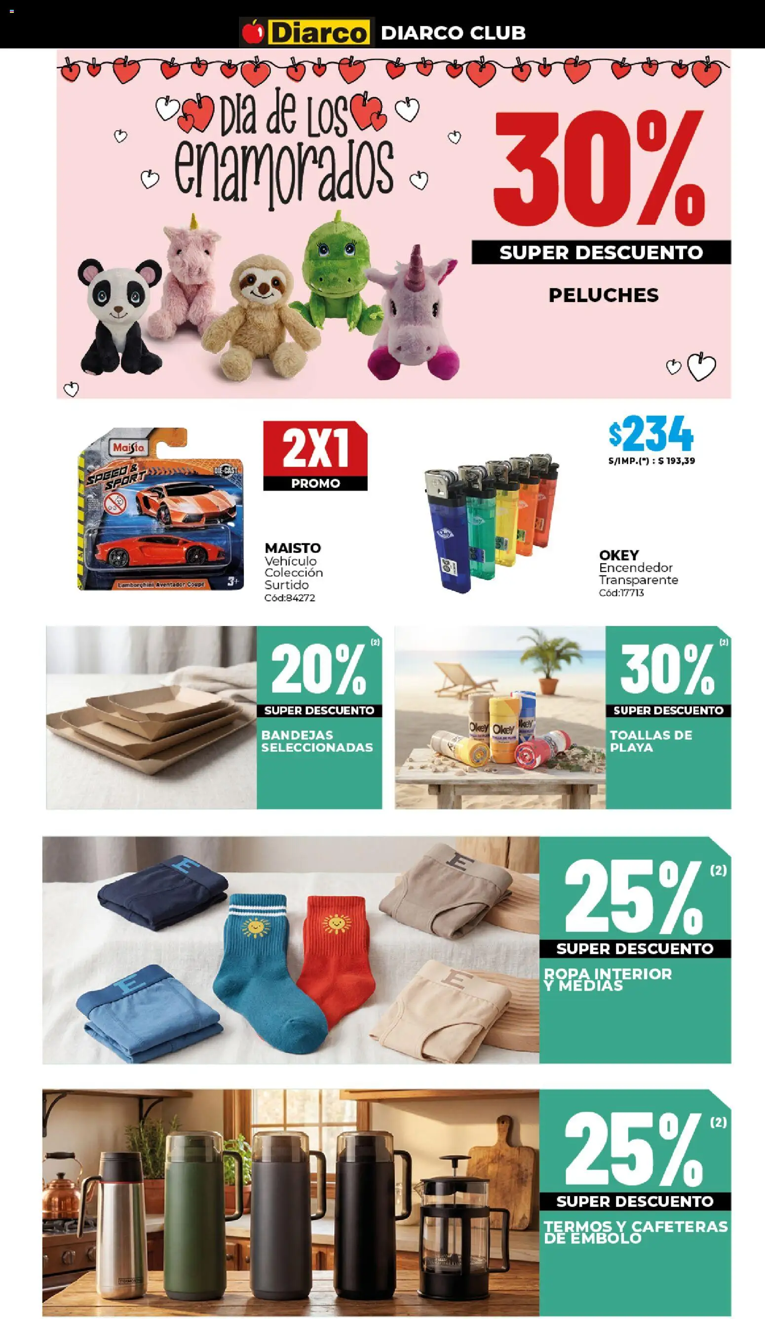 Diarco - Ofertas │ válido desde el 02.02.2026 | Página: 19 | Productos: Encendedor, Toallas, Ropa interior, Medias