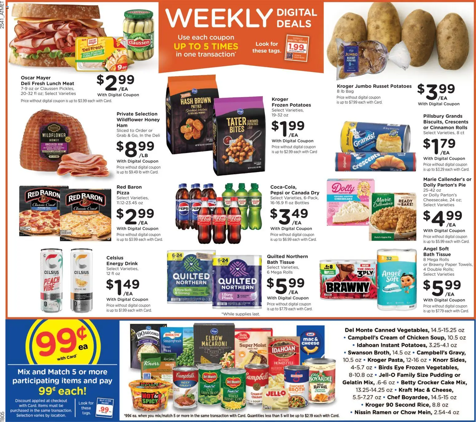 Kroger Black Friday - valid from 12.11.2025 | Page: 2 | Products: Ham, Pizza, Peach, Bag