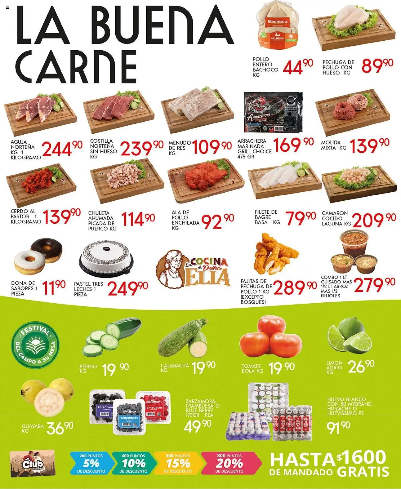 Nuevas ofertas de Alsuper válidas en toda la República Mexicana desde el 03.10.2025. ¡Encuentra las mejores ofertas en Alsuper - Folleto! | Página: 2 | Productos: Pollo, Pastel, Arroz, Res