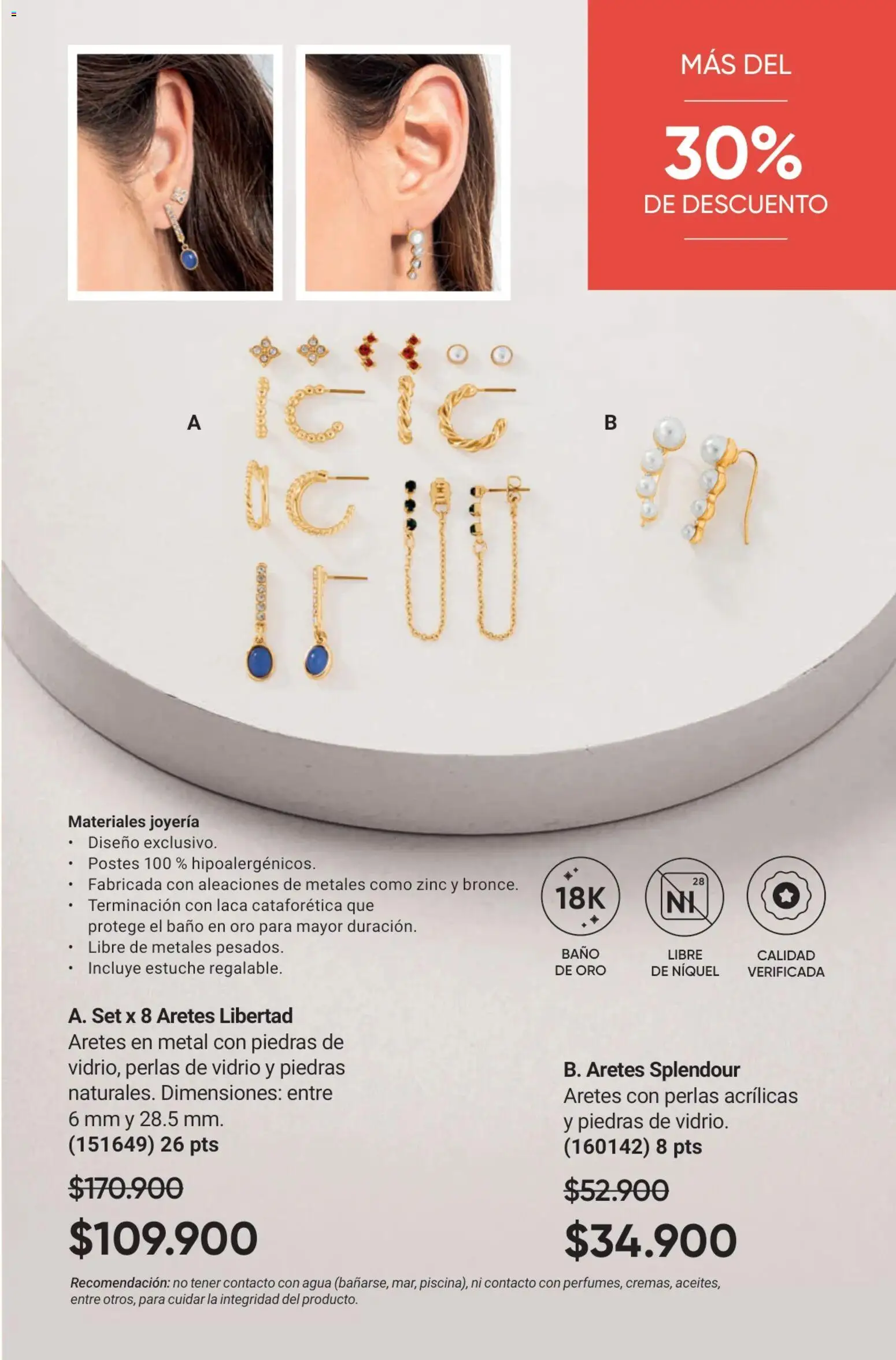 Avon revista - valida desde el 17.11.2025 | Página: 65 | Productos: Agua, Estuche, Aretes, Baño