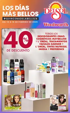 Vista previa de Del Sol y Woolworth catálogo Los días más bellos, nuevo folleto de la tienda, válido en México a partir del 13.02.2026