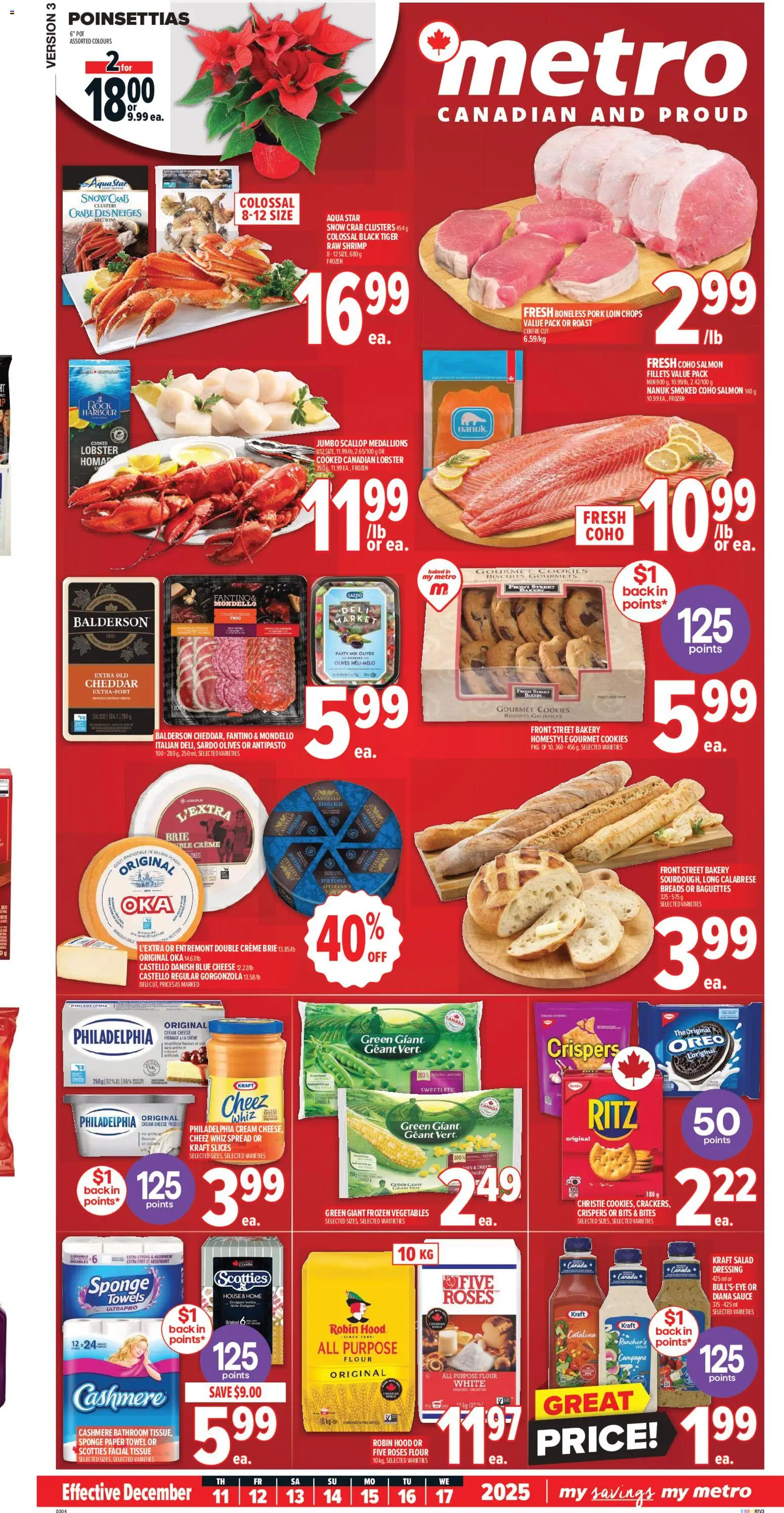 Metro flyer valid from 11.12.2025 | Page: 4 | Products: Cream, Salad, Cheese, Pork