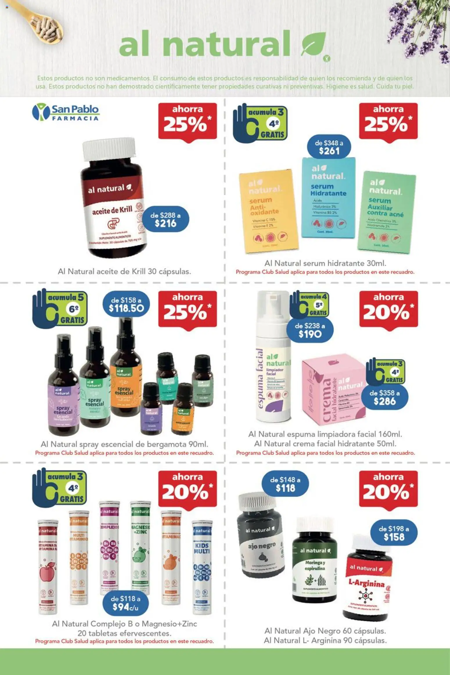 Nuevas ofertas de Farmacia San Pablo válidas en toda la República Mexicana desde el 08.03.2026. ¡Encuentra las mejores ofertas en Farmacia San Pablo catálogo! | Página: 5 | Productos: Crema, Ajo, Aceite, Vitaminas