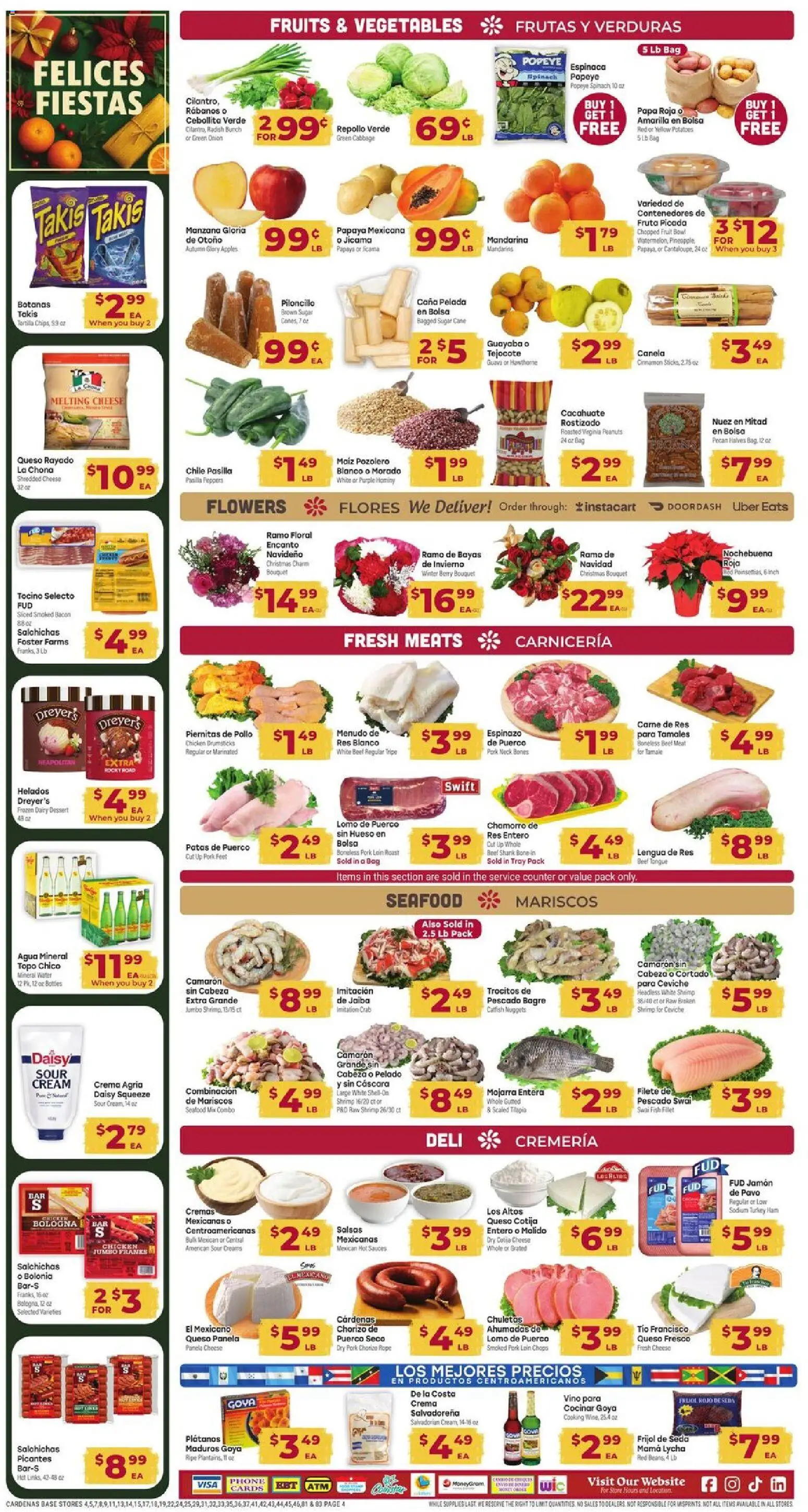 Cardenas Weekly Ad - CA - valid from 17.12.2025 | Page: 4 | Products: Ham, Beef, Sugar, Beet