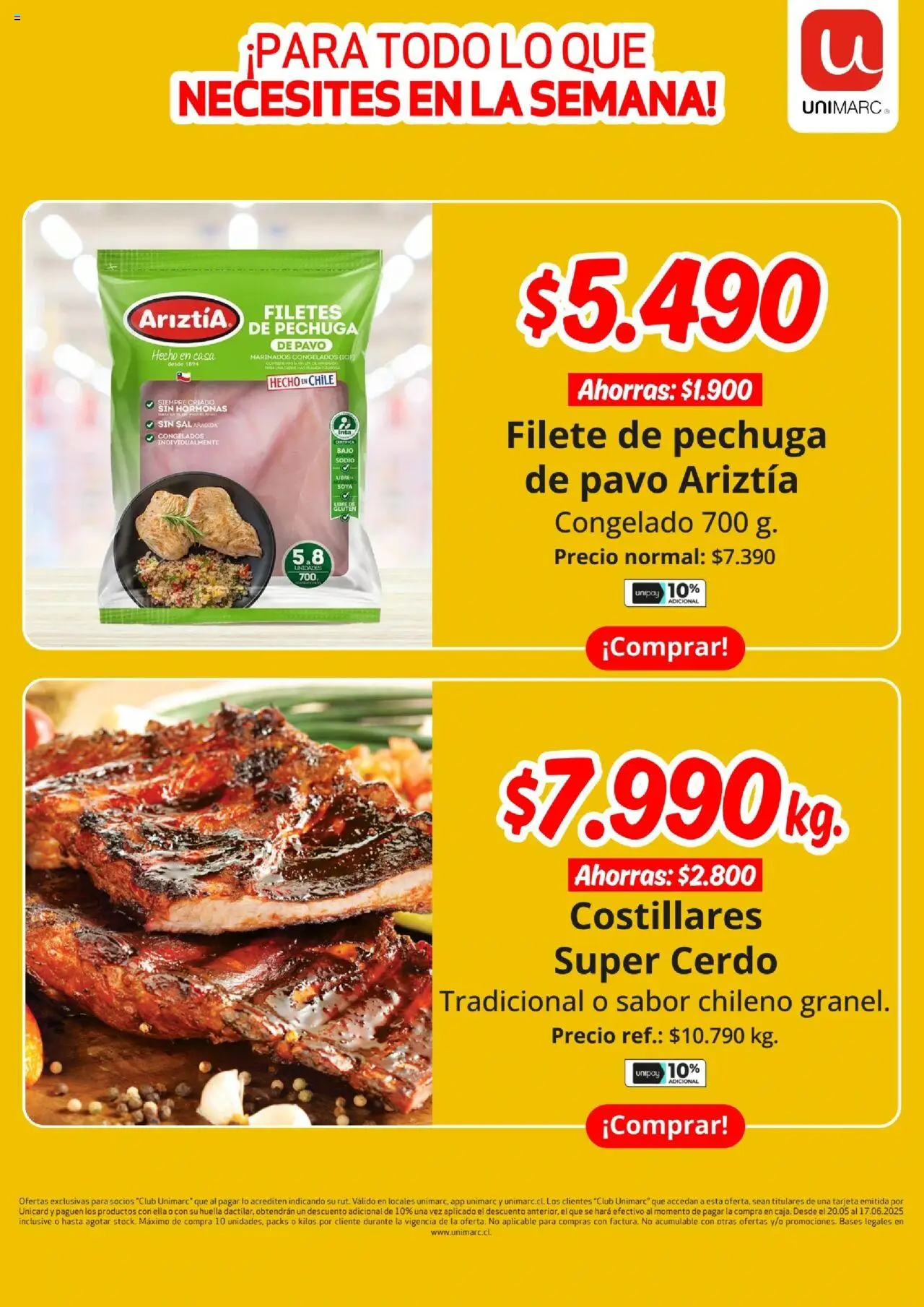 Unimarc Ofertas │ válido desde el 30.05.2025 | Página: 15 | Productos: Sal, Cerdo