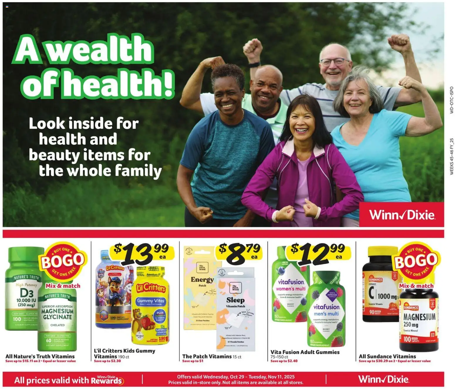 Winn Dixie In-Store Flyer - valid from 29.10.2025 | Page: 8 | Products: Multivitamin, Vitamin, Magnesium, Fusion