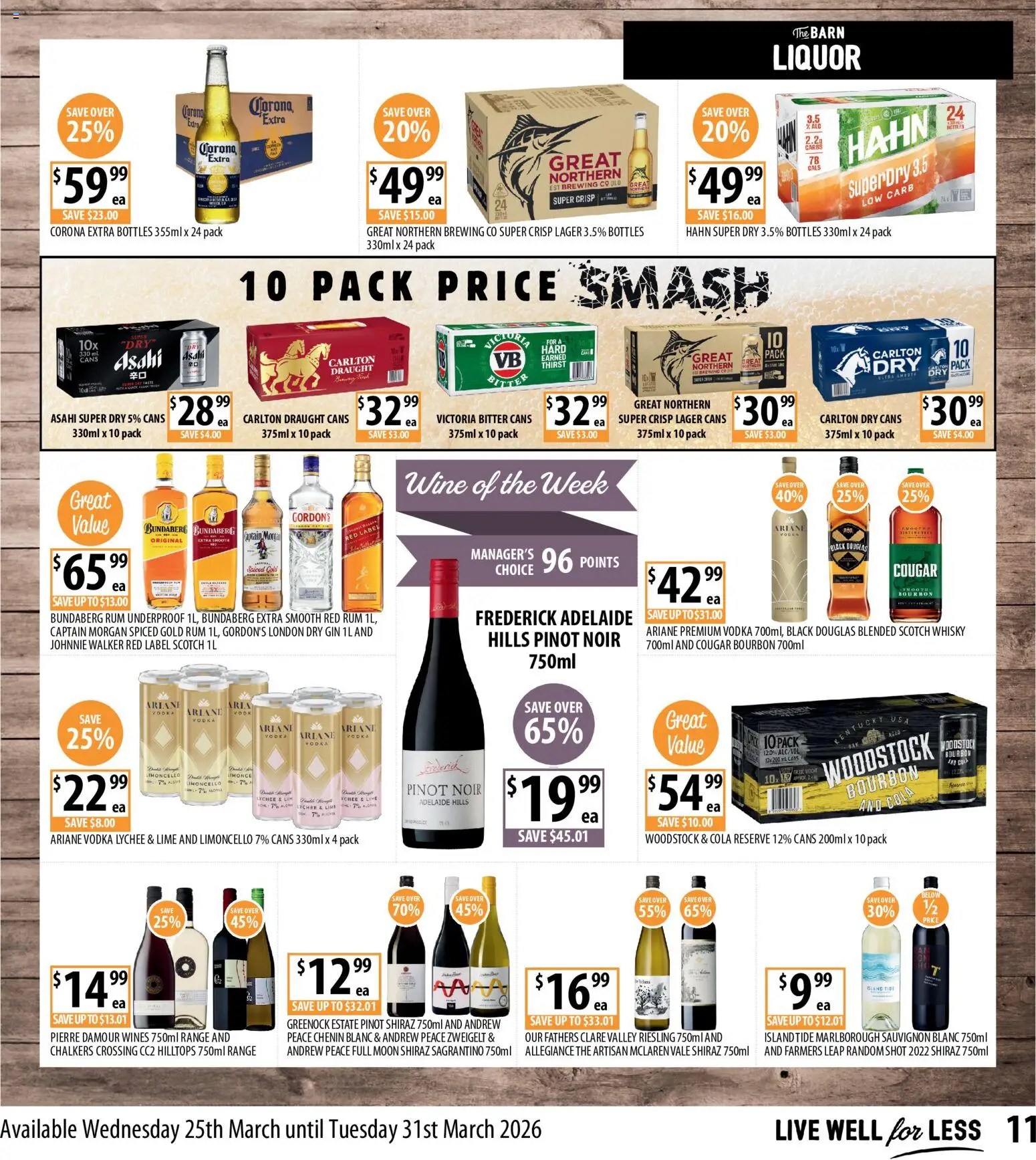 Supabarn catalogue - valid from 25.03.2026 | Page: 11 | Products: Vodka, Rum, Scotch, Lime