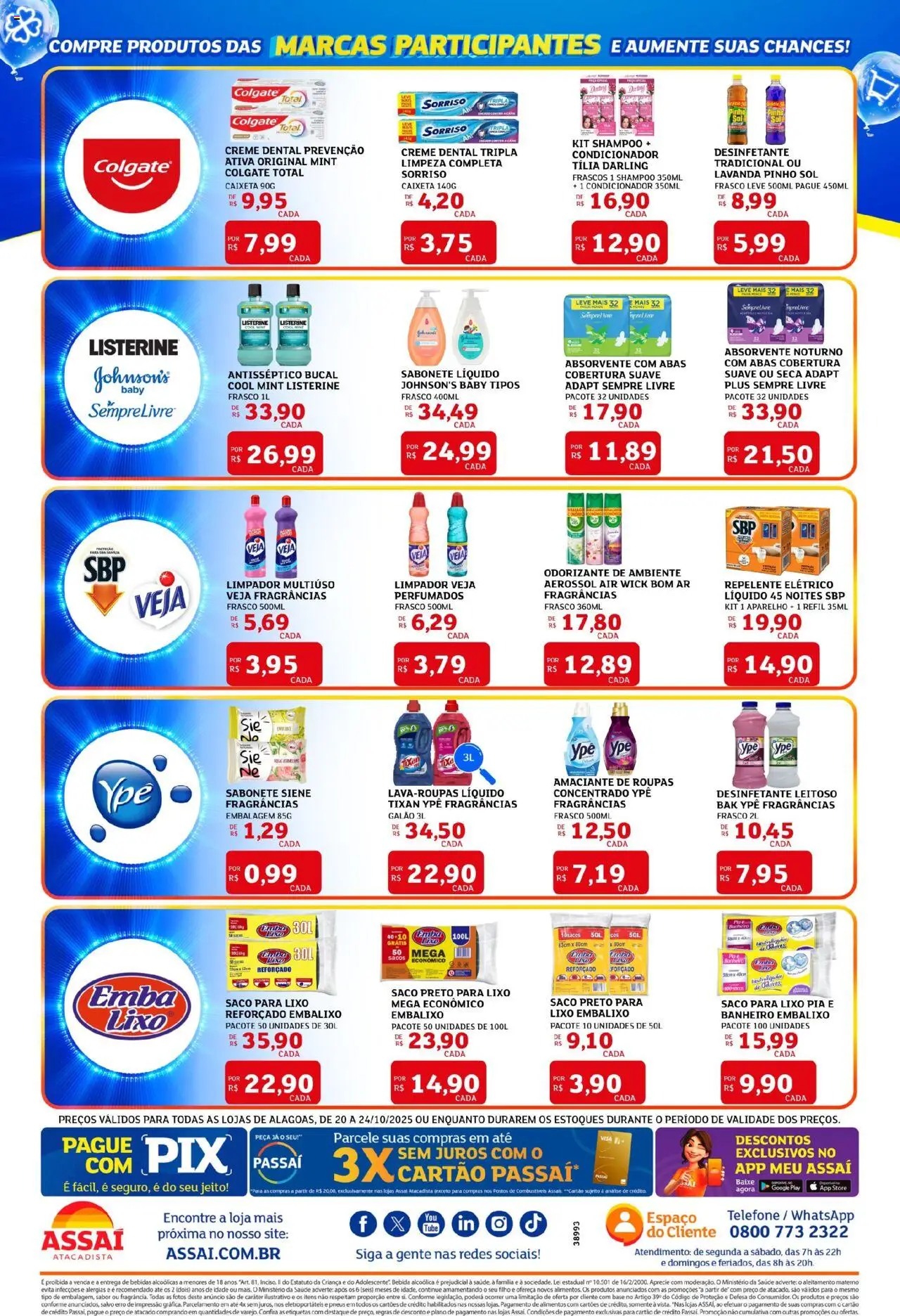 Assaí Atacadista Folheto - válido de 20.10.2025 | Página: 6 | Produtos: Base, Creme, Amaciante, Desinfetante