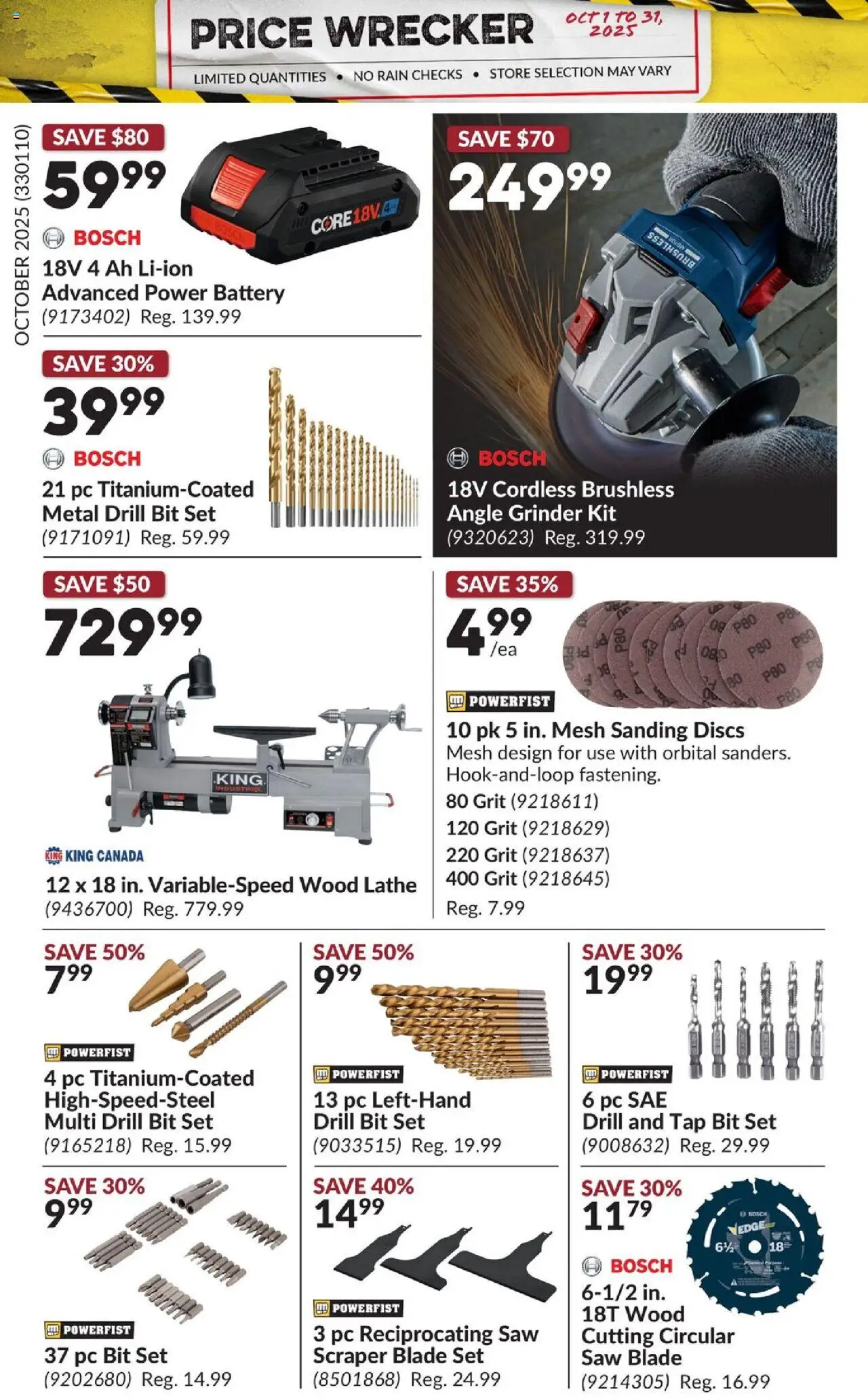 Princess Auto flyer valid from 01.10.2025 | Page: 21 | Products: PC, Grinder, Battery