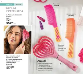 Vista previa de Cepillo flexible corazón, Plástico. 23.4 x 11 cm (200285) 14 pts. Cepillo con cerdas suaves y flexibles, además su base flexible se amolda a tu cabeza para desenredar suavemente y sin tensión., nuevo folleto de la tienda, válido en México a partir del 10.01.2026 | Página: 114 | Productos: Cepillo, Flexible, Peine