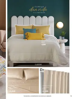 Vista previa de Vianney catálogo Tu hogar, nuestra pasión, nuevo folleto de la tienda, válido en México a partir del 06.03.2026 | Página: 43 | Productos: Mostaza, Funda, Sabanas, Cortinas