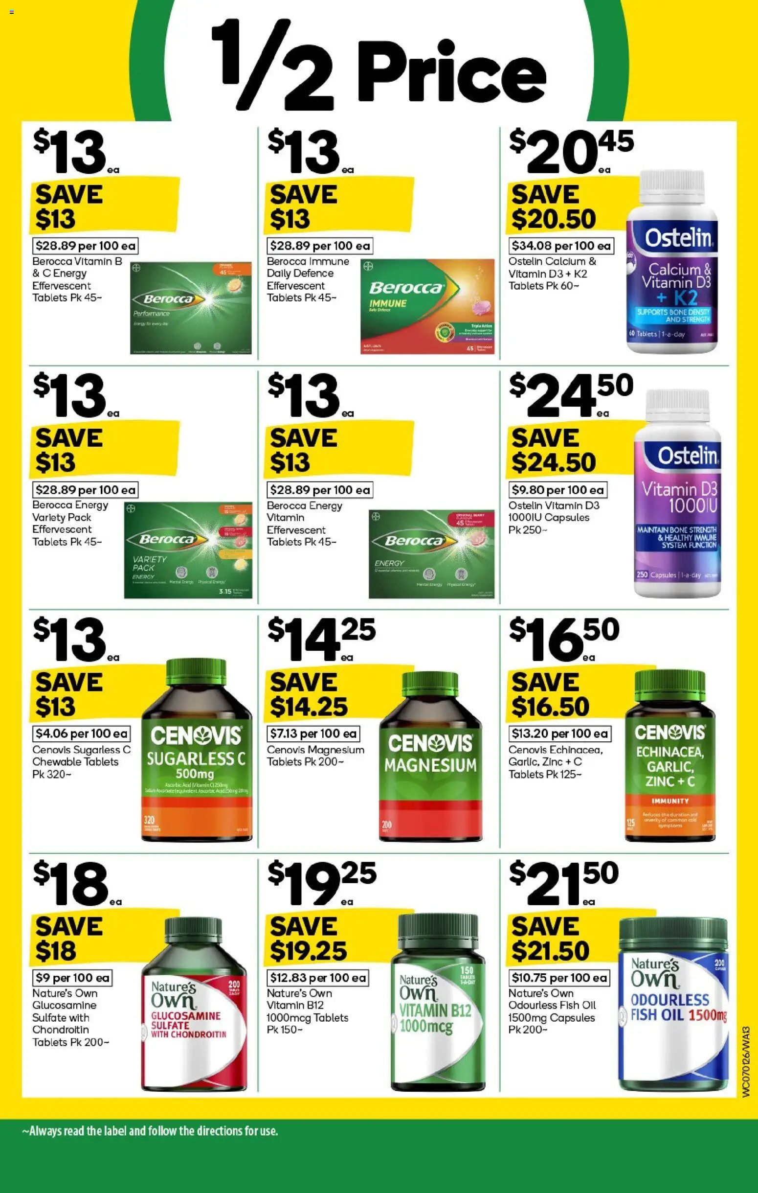 Woolworths catalogue - valid from 07.01.2026 | Page: 13 | Products: Fish, Fish oil, Tablets, Zinc