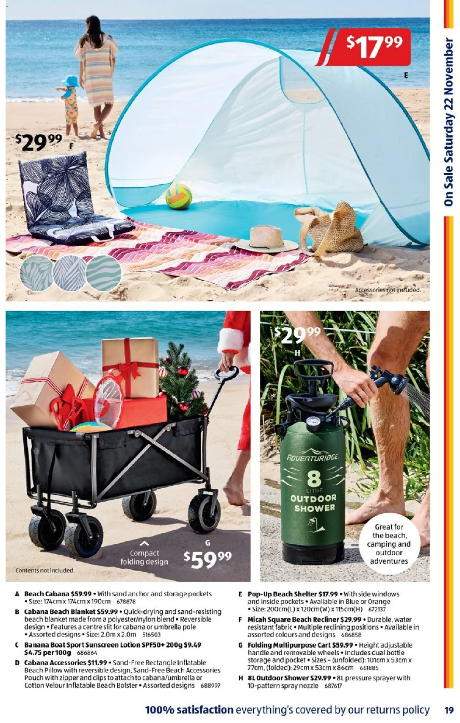 Aldi catalogue - valid from 19.11.2025 | Page: 19 | Products: Recliner, Water, Umbrella, Pillow