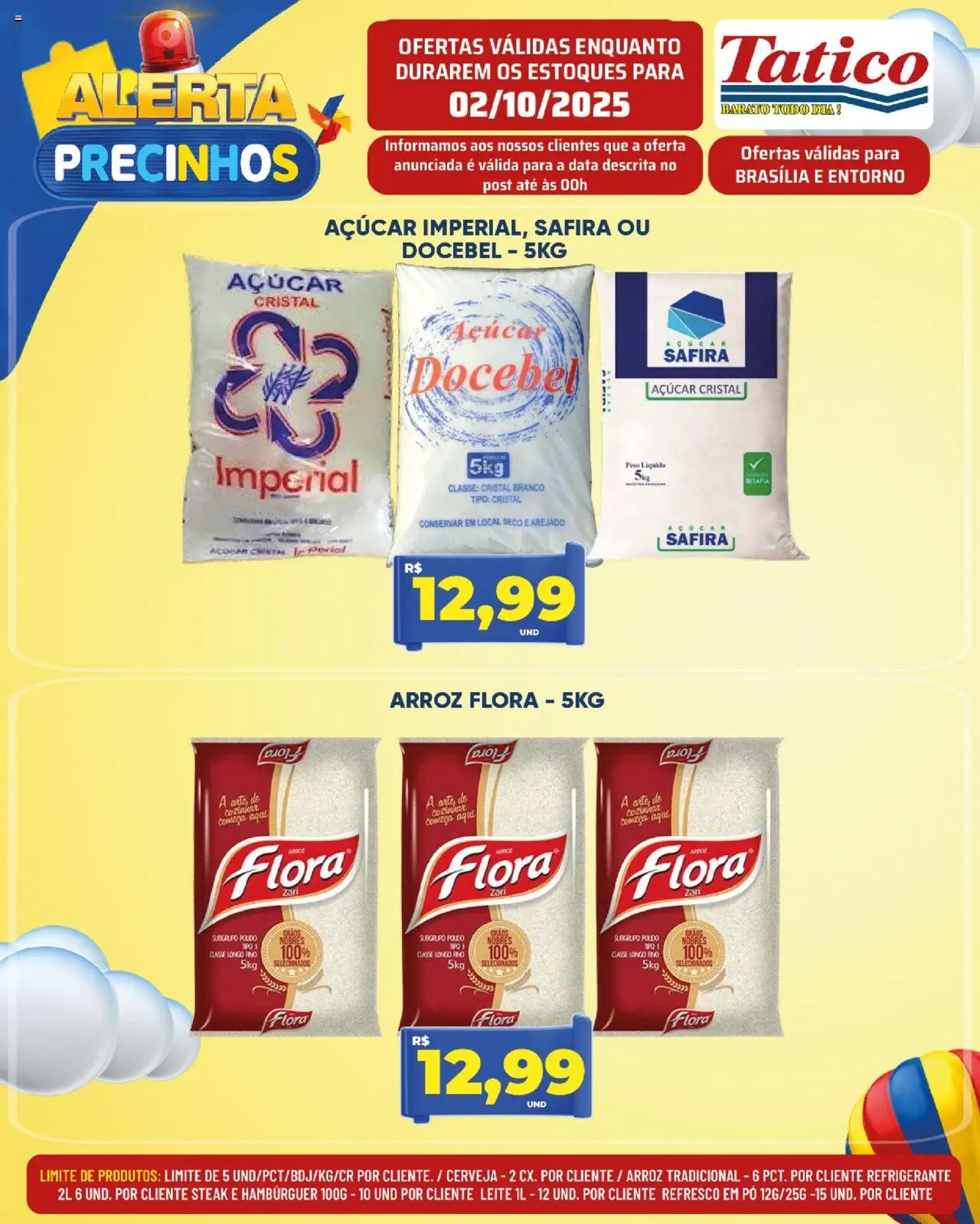 Tatico Folheto - válido de 02.10.2025 | Página: 7 | Produtos: Pó, Cerveja, Hambúrguer, Açúcar