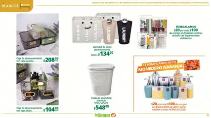 Vista previa de La Comer folleto Limpia Desinfecta Organiza Ahorra, nuevo folleto de la tienda, válido en México a partir del 09.01.2026 | Página: 35 | Productos: Top, Té, Caja, Vasos