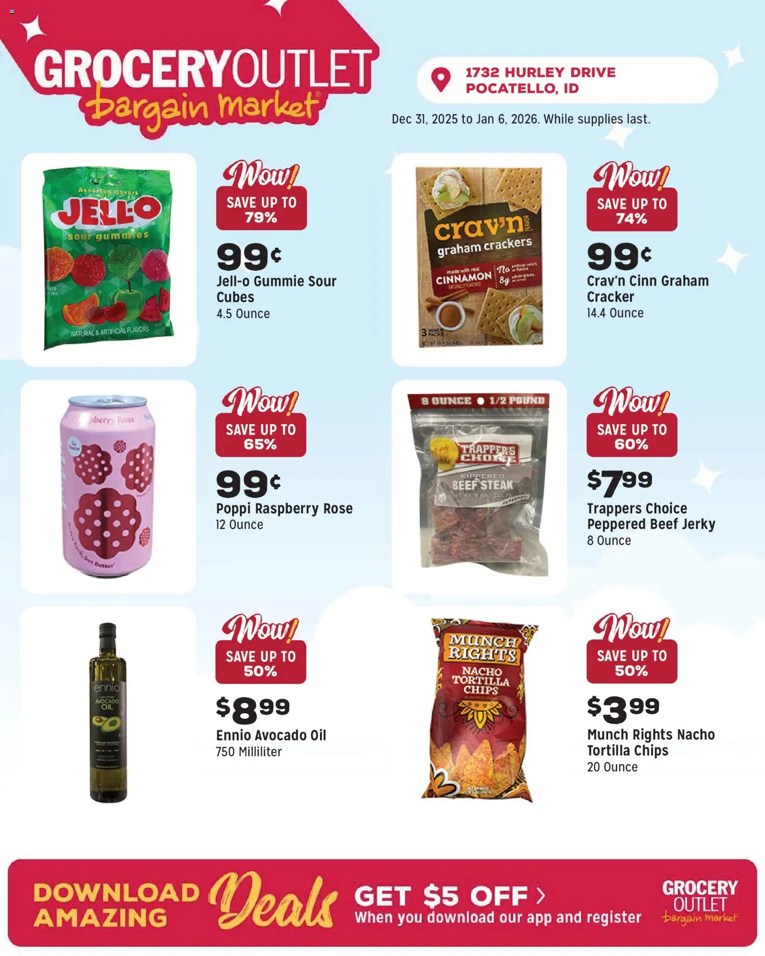 Grocery Outlet Weekly Ad - ID - valid from 31.12.2025 | Page: 9 | Products: Oil, Chips, Avocado, Raspberry