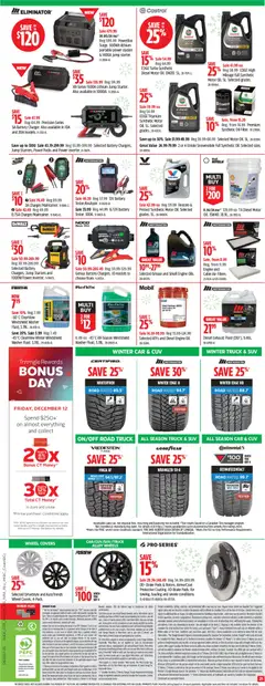 Preview of Canadian Tire weekly flyer from shop Canadian Tire valid from 11.12.2025 | Page: 23 | Products: Battery, Oil