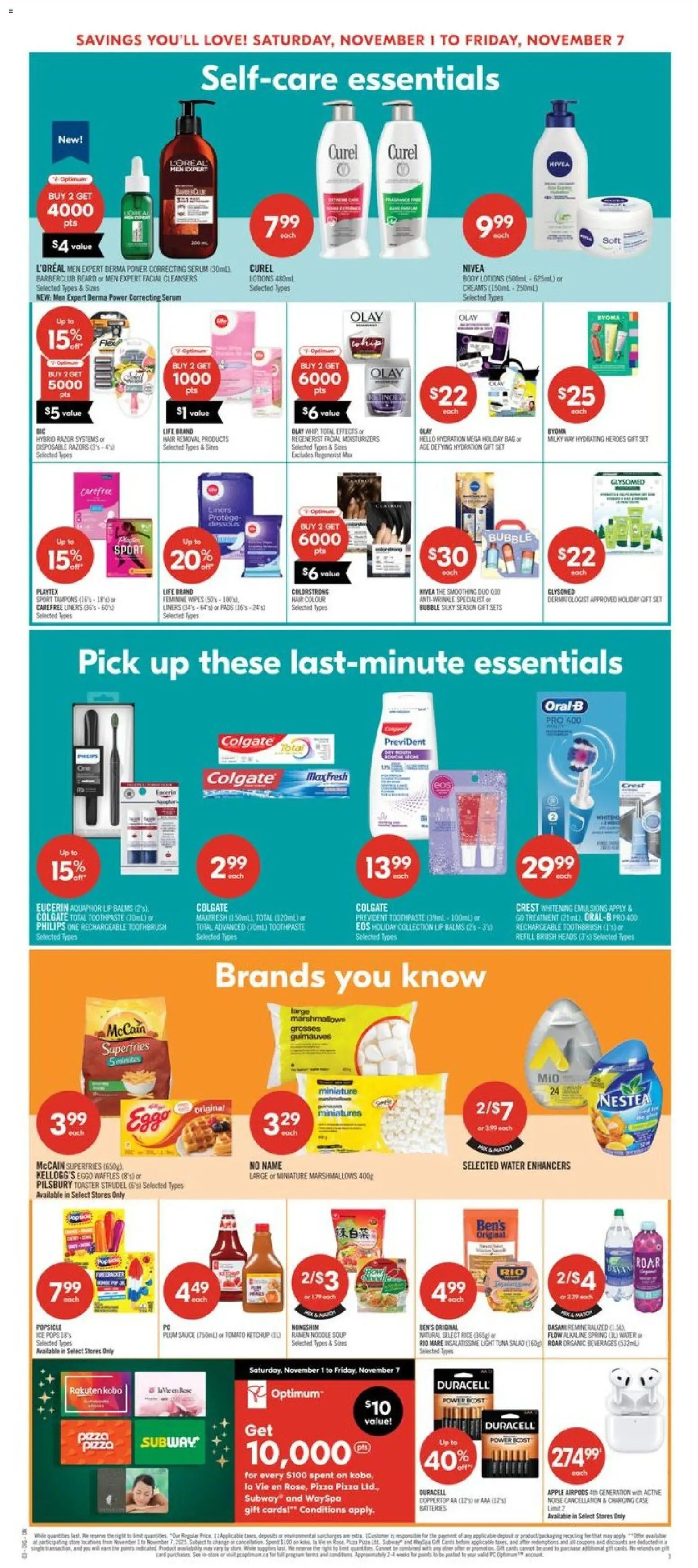 Shoppers flyer valid from 01.11.2025 | Page: 22 | Products: Bag, Brush, Toothpaste, Shoes