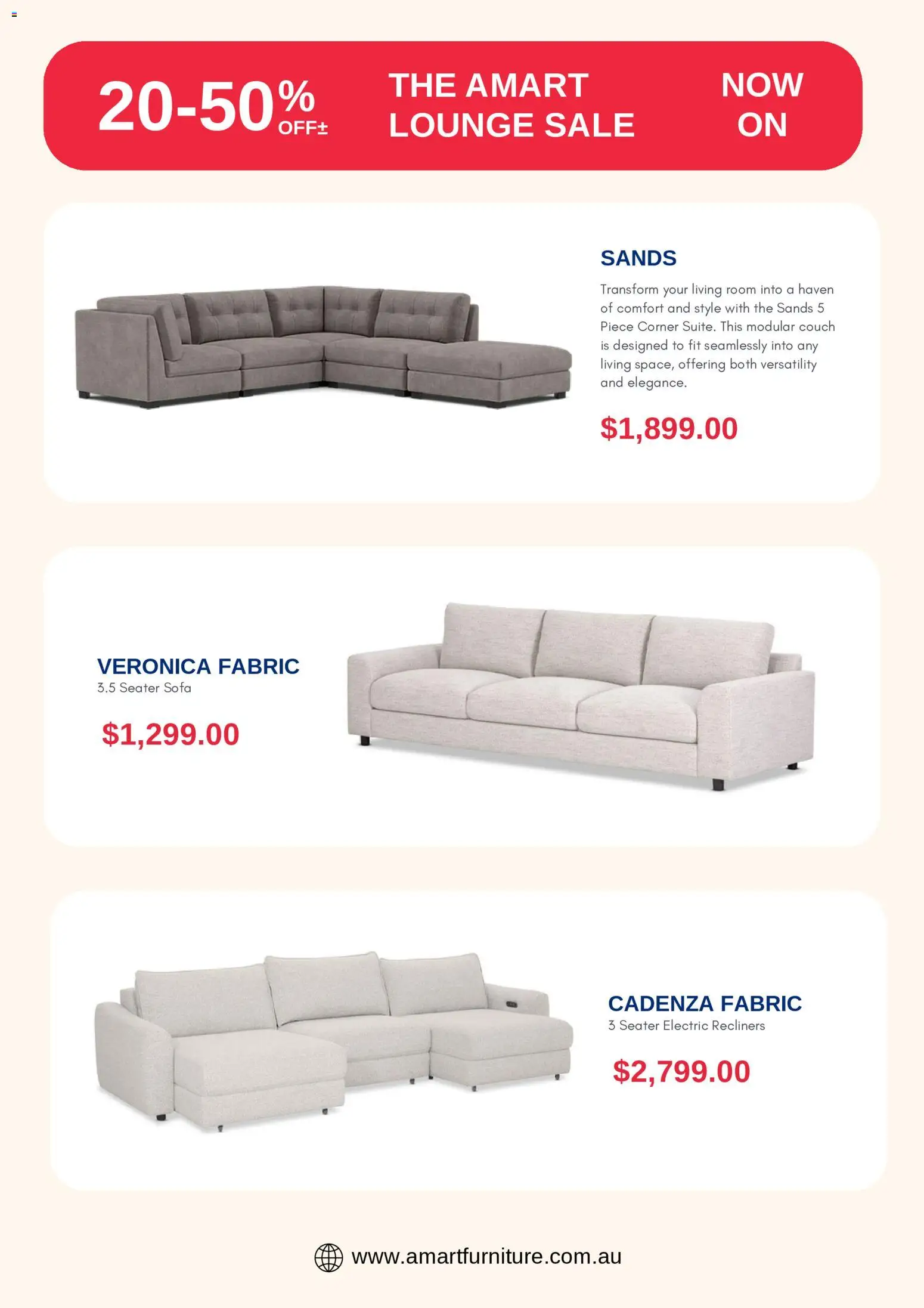 Amart Furniture catalogue - valid from 27.02.2026 | Page: 3 | Products: Sofa, Couch