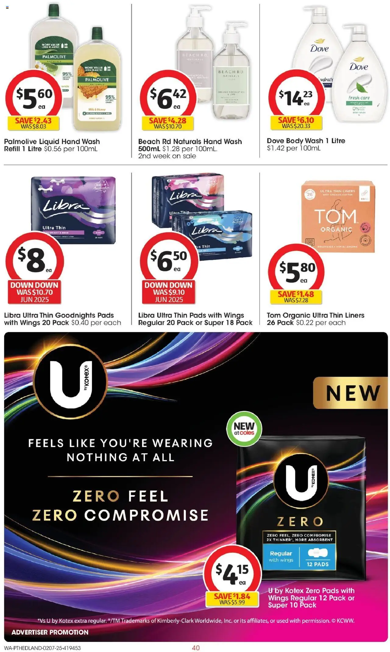 Coles catalogue - valid from 02.07.2025 | Page: 40 | Products: Milk, Oil, Lime, Hand wash