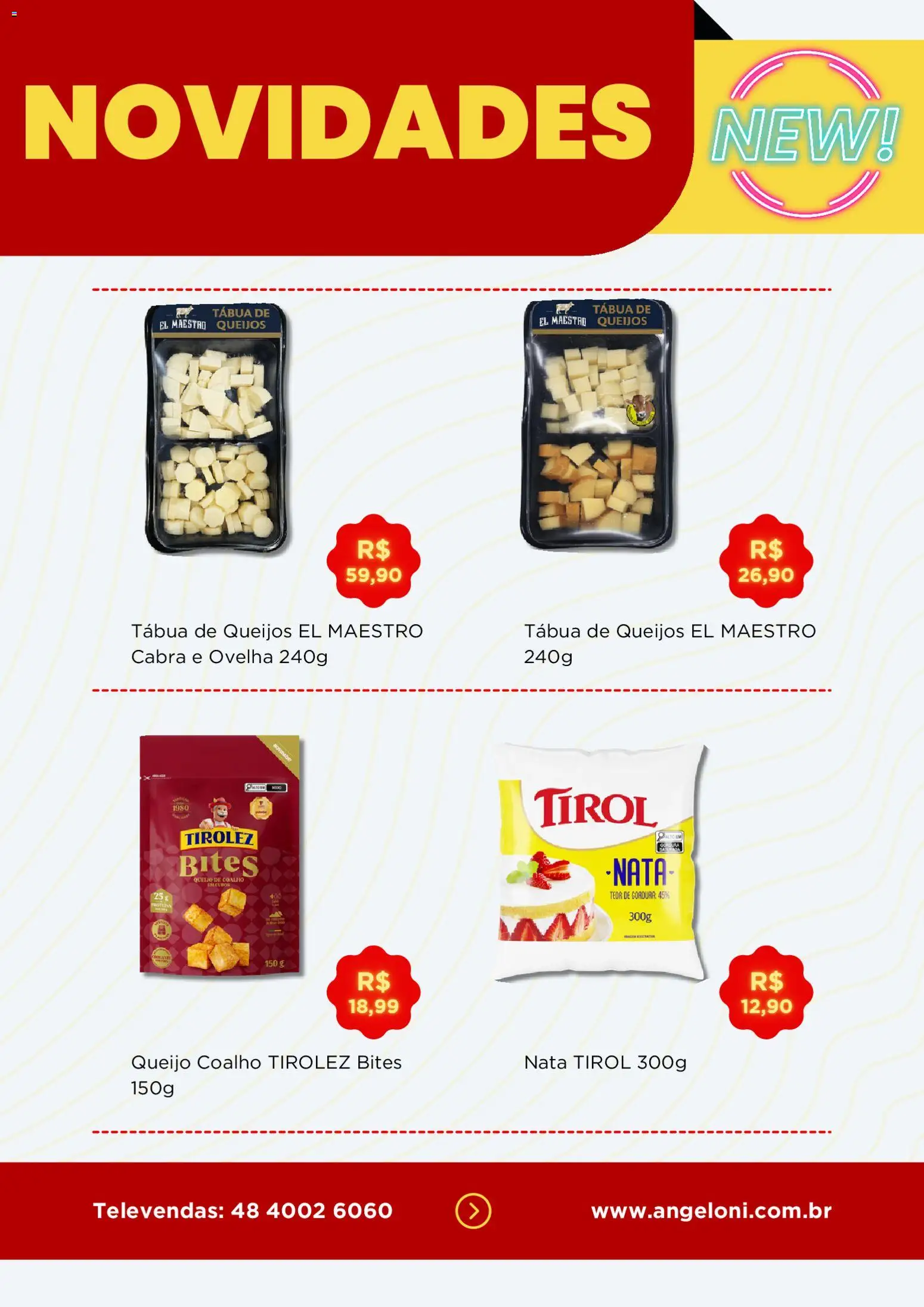 Angeloni Folheto - válido de 12.12.2025 | Página: 4 | Produtos: Queijo, Queijo coalho, Nata, Tábua