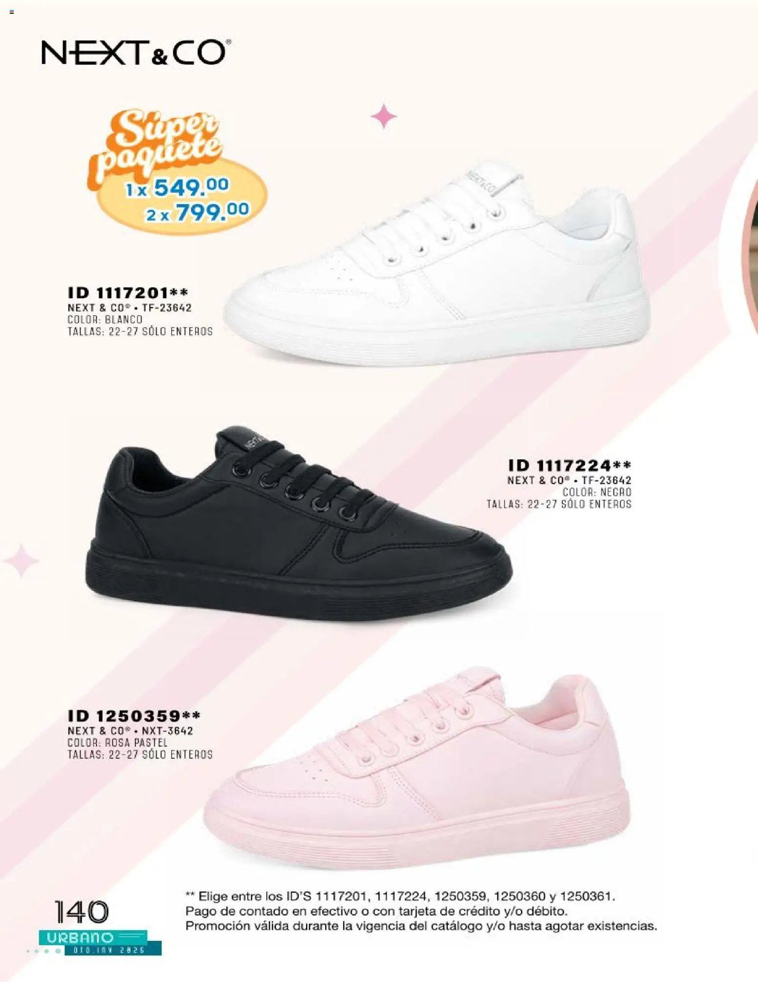Nuevas ofertas de Price Shoes válidas en toda la República Mexicana desde el 04.12.2025. ¡Encuentra las mejores ofertas en Price Shoes catálogo Urbano! | Página: 140 | Productos: Pastel
