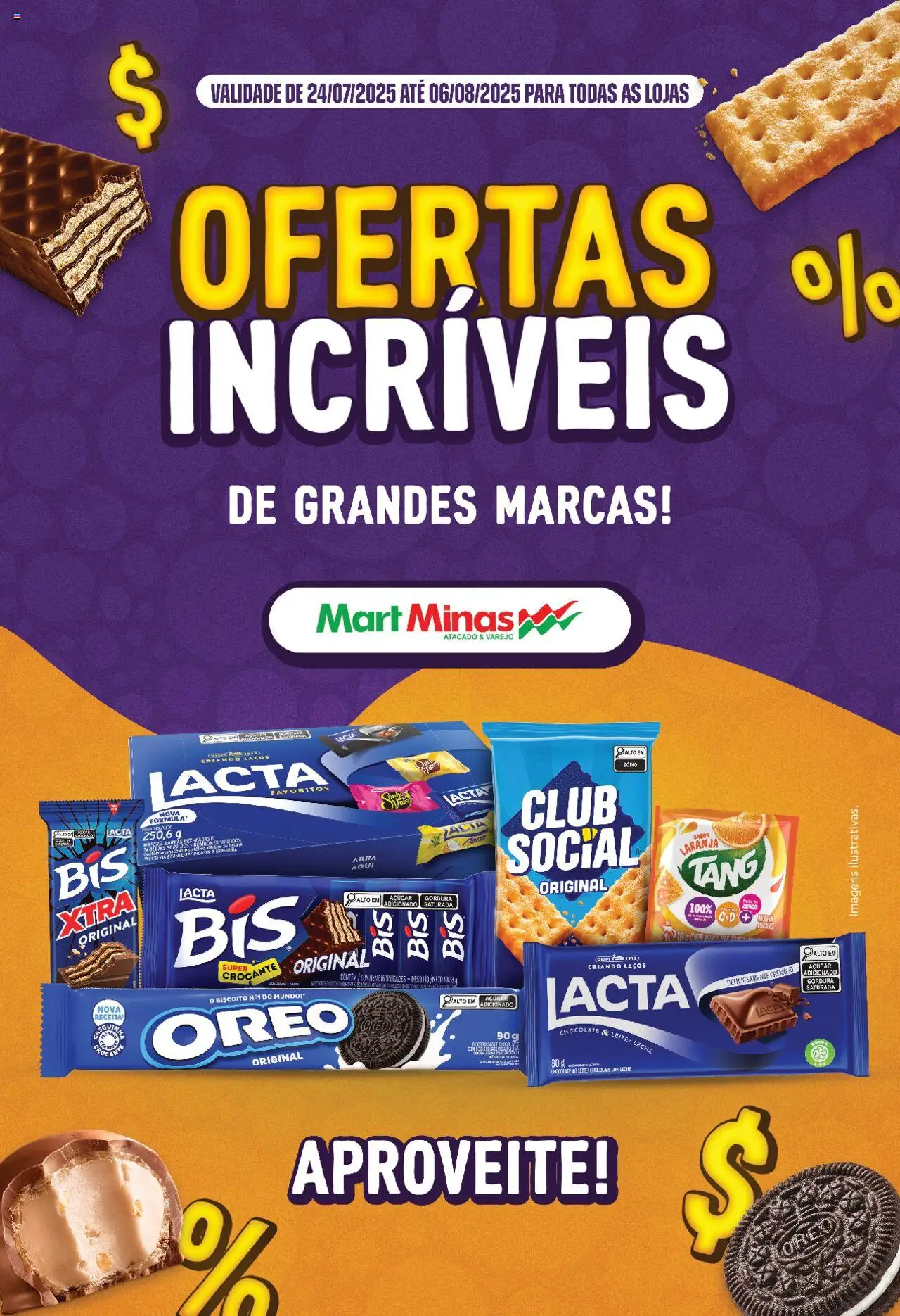Mart Minas Folheto - válido de 24.07.2025 | Página: 1 | Produtos: Coco, Biscoito, Chocolate, Açúcar