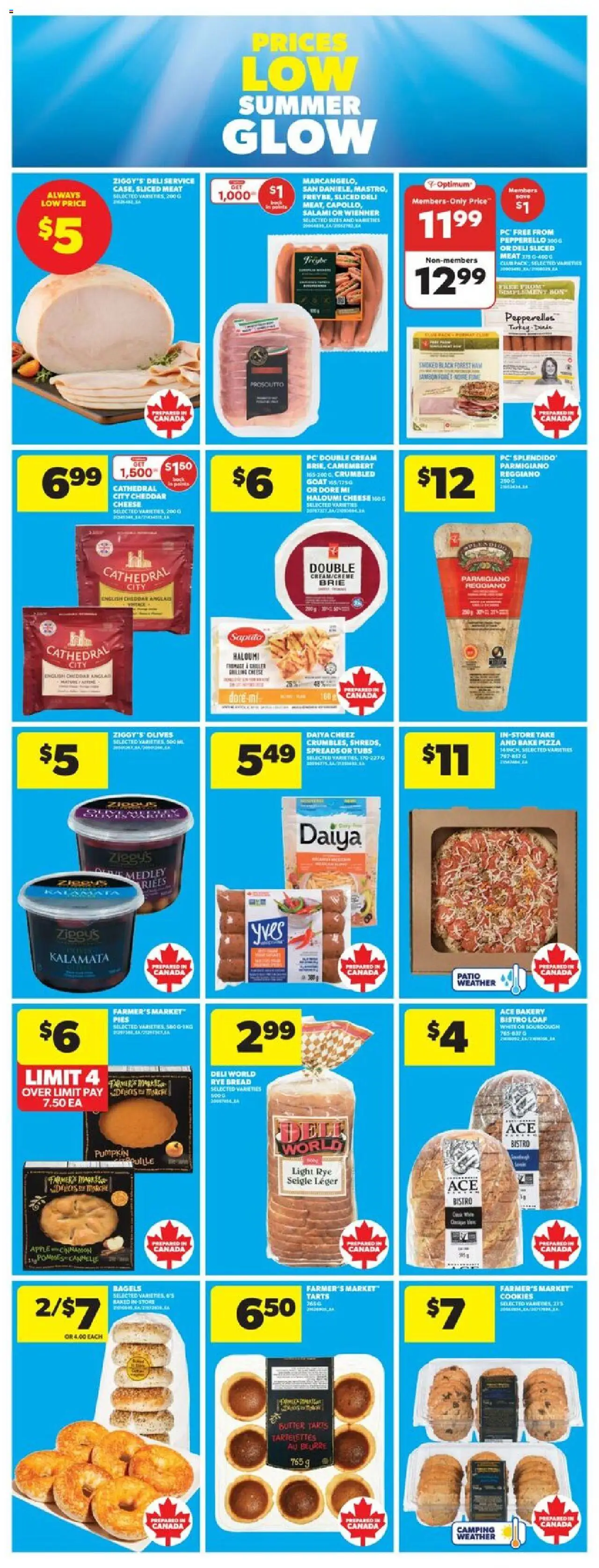 Real Canadian Superstore flyer valid from 31.07.2025 | Page: 14 | Products: Cream, PC, Bread, Ham
