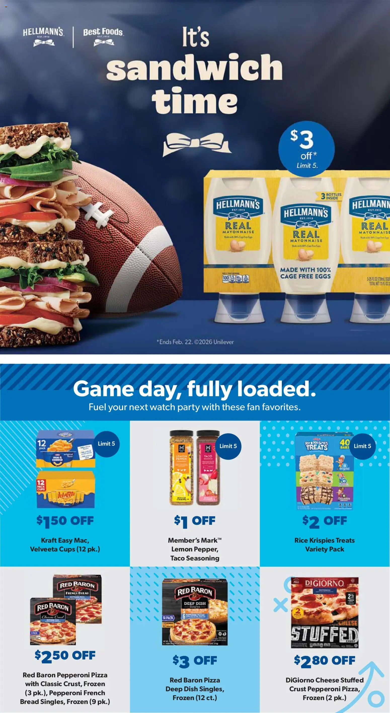 Sam's Club Instant Savings Book February - valid from 28.01.2026 | Page: 4 | Products: Bread, Mayonnaise, Lemon, Watch