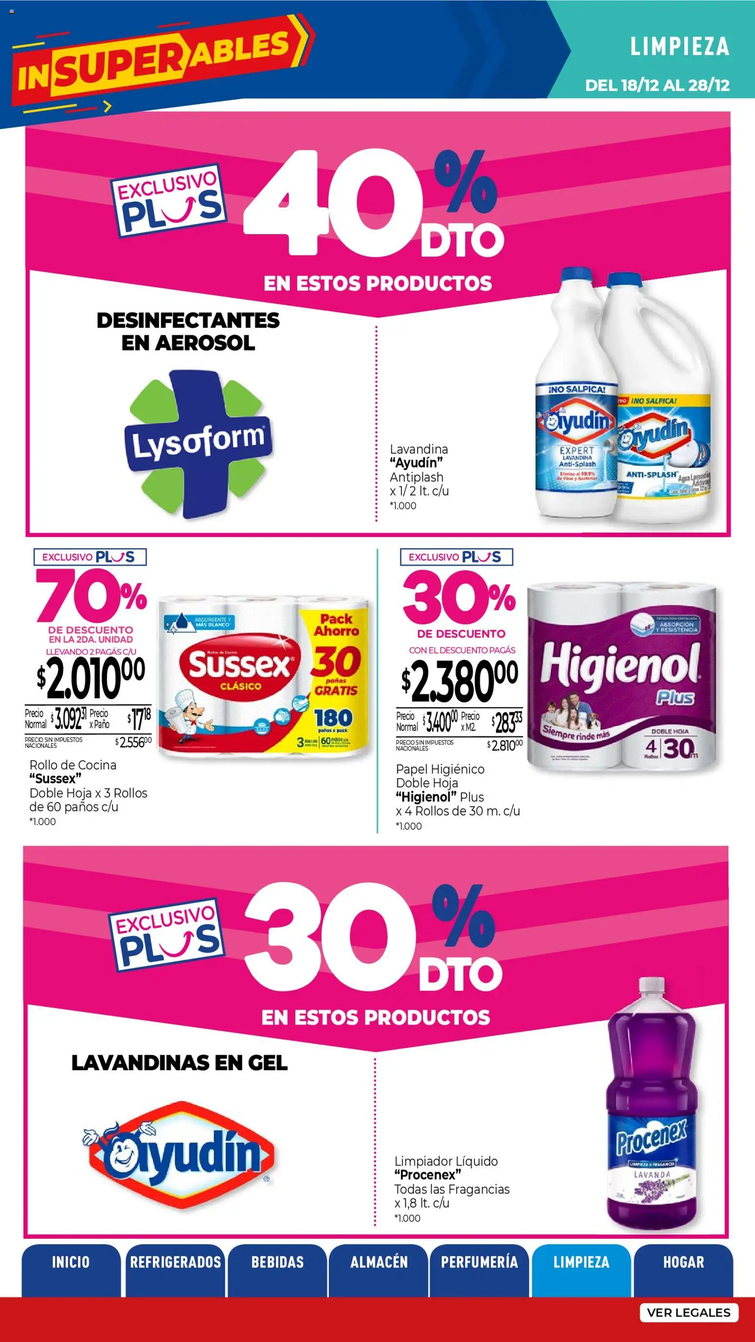 La Anonima catálogo │ válido desde el 18.12.2025 | Página: 33 | Productos: Lavandina, Fragancia, Agua, Limpiador
